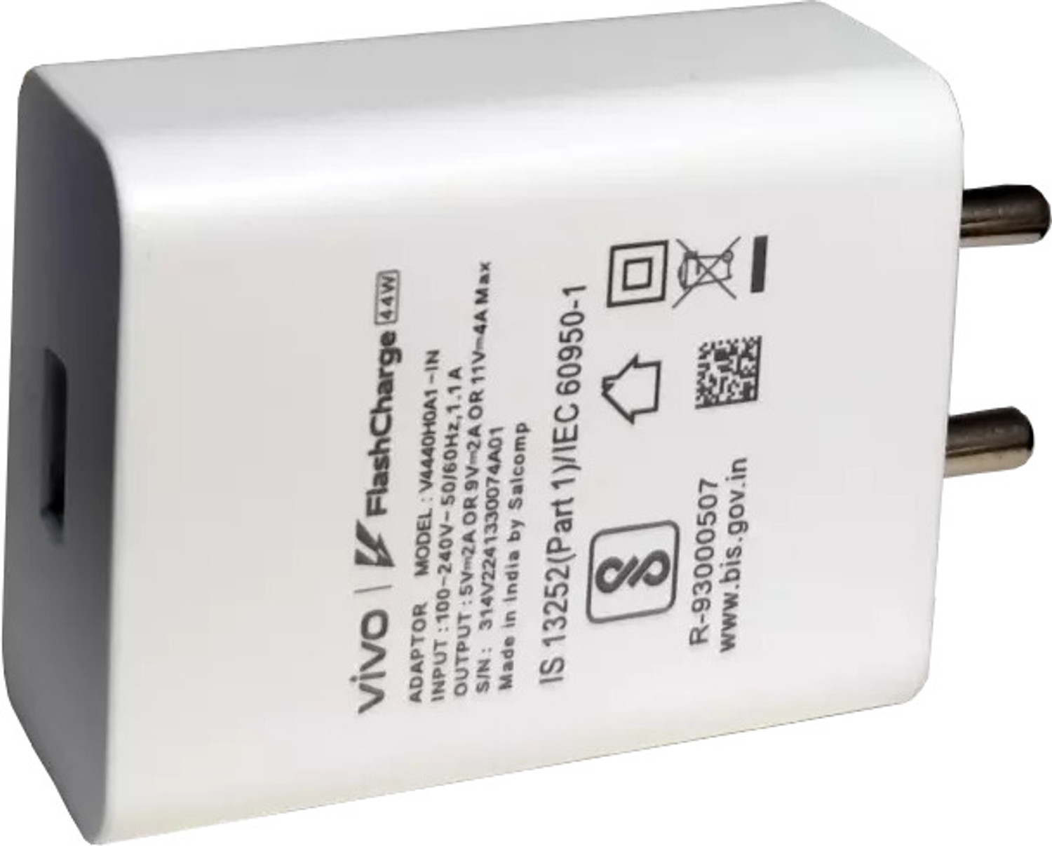 Image of vivo 44 W 10 A Wall Charger for Mobile (White)