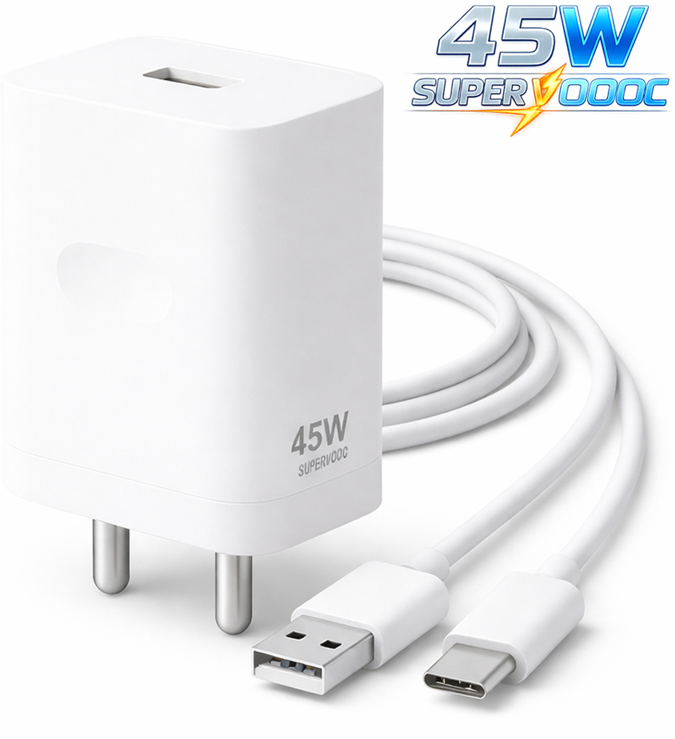 shopbucket 45 W SuperVOOC 5 A Wall Charger for Mobile with Detachable Cable - shopbucket : Flipkart.com