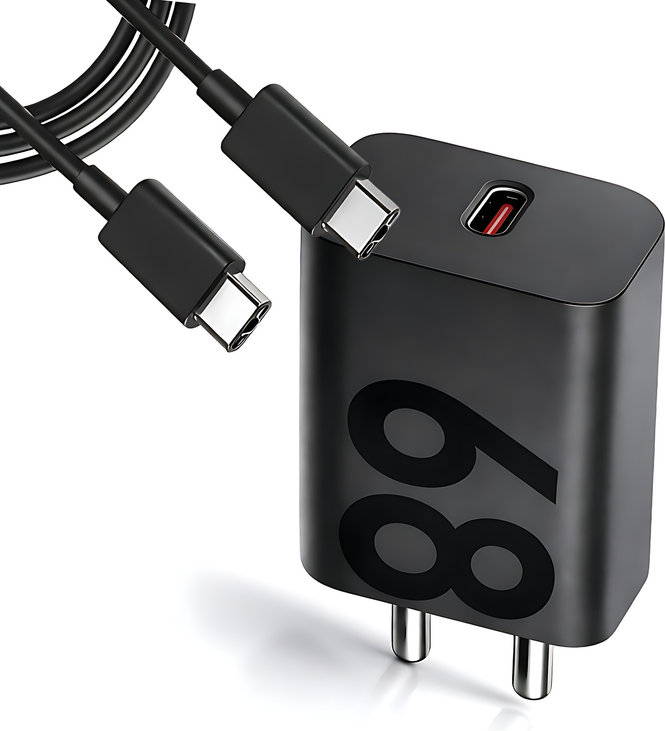 Image of Lynacz Original 20 W Wall Charger for Mobile with Detachable Cable (20W Fast Charging Adapter Compatible with Motorola Moto More-Black)