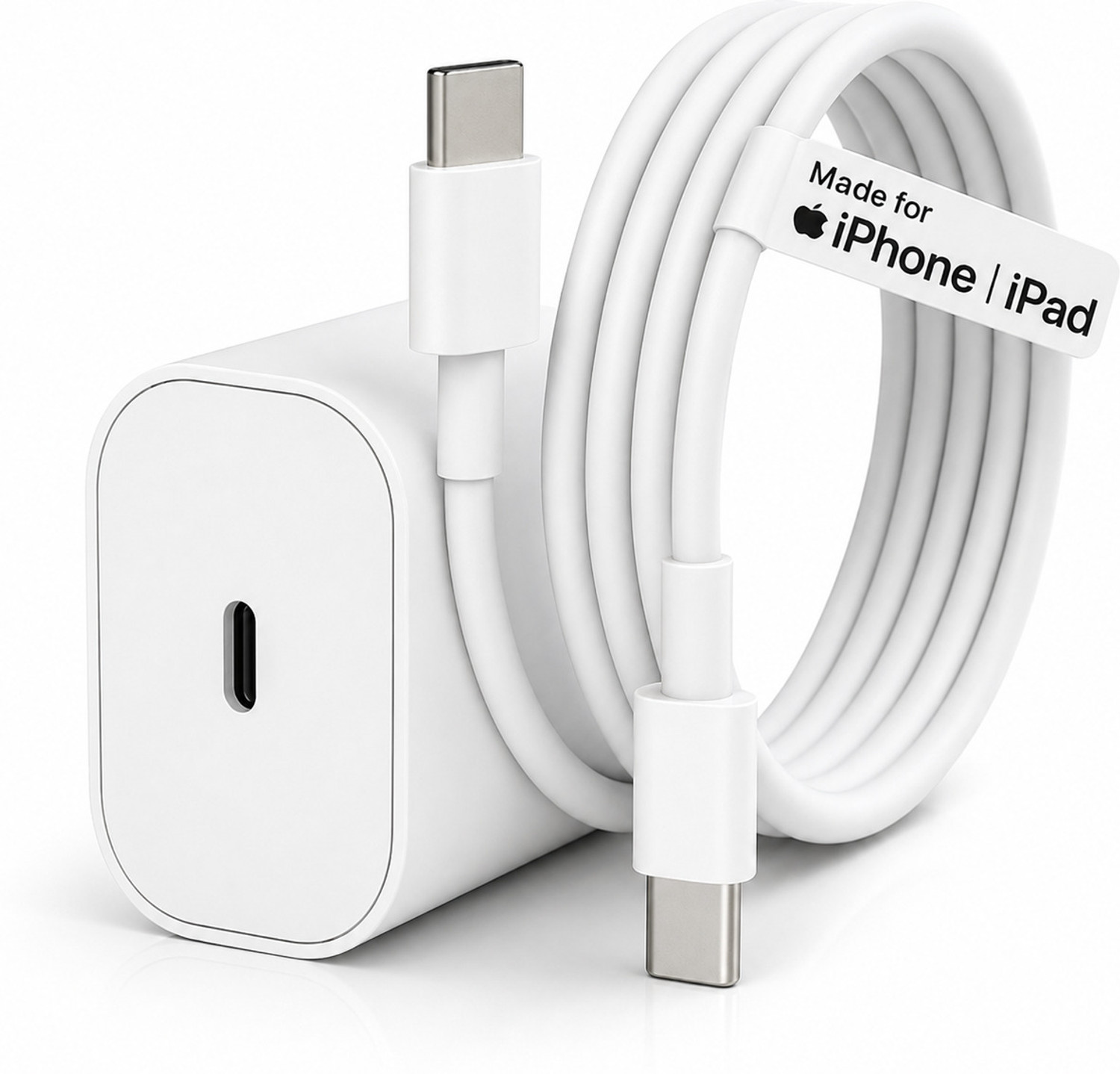 Image of vivo 80 W SuperVOOC 7.3 A Dual Port Mobile Charger with Detachable Cable (White)