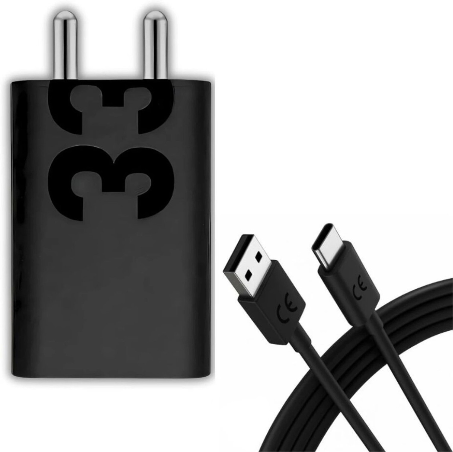 TECHWAQE 33 W TurboPower 2.0 3 A Wall Charger for Mobile with Detachable Cable
