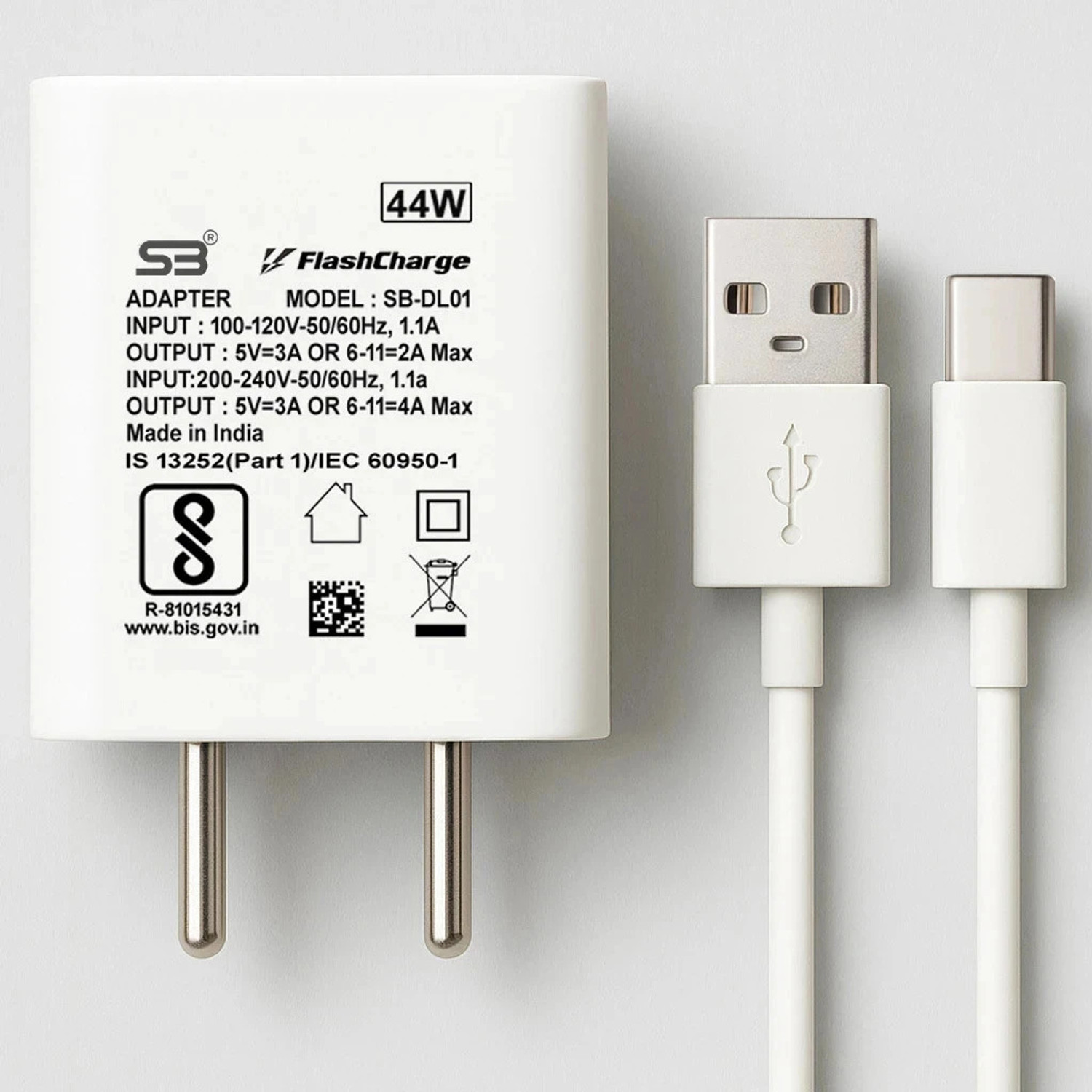 Image of vivo 44 W 10 A Wall Charger for Mobile (White)