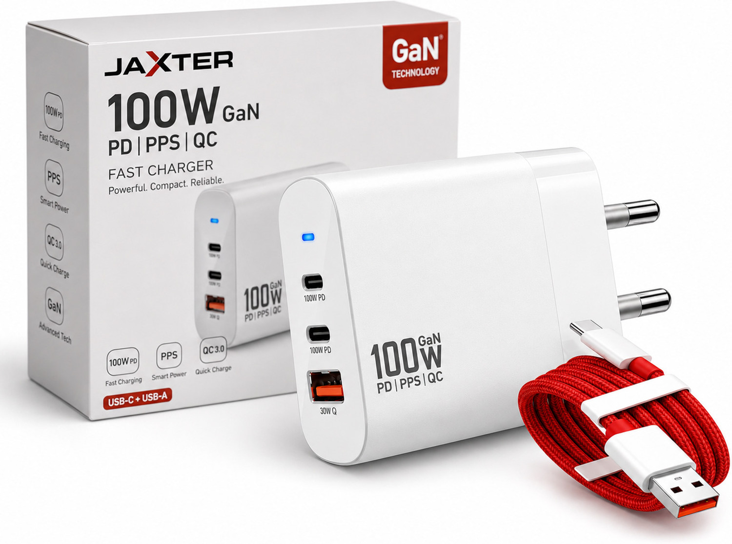 Image of CMF by Nothing 65 W GaN 3 A Wall Charger for Mobile (Black)