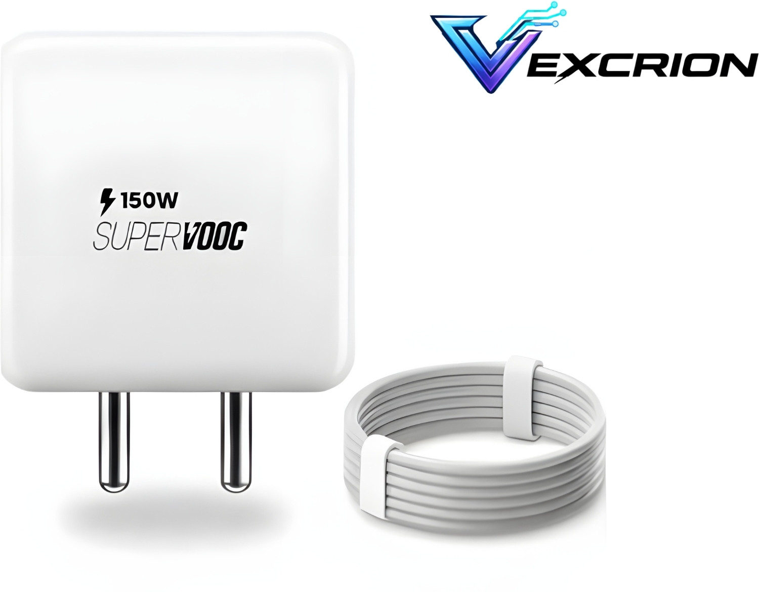 Image of Coracao 100 W GaN 5 A Wall Charger for Mobile with Detachable Cable (White)