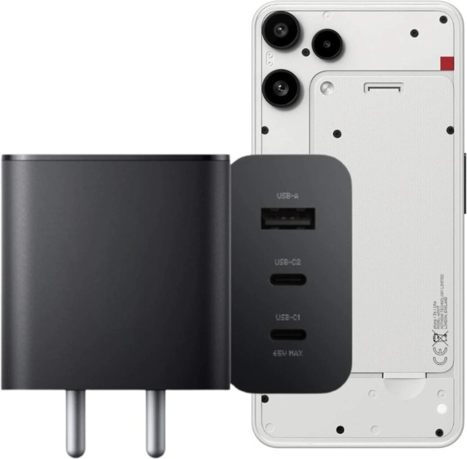 Image of AVEVOUR ORIGINAL 65 W GaN 6.5 A 3 Port Mobile Charger (Black)