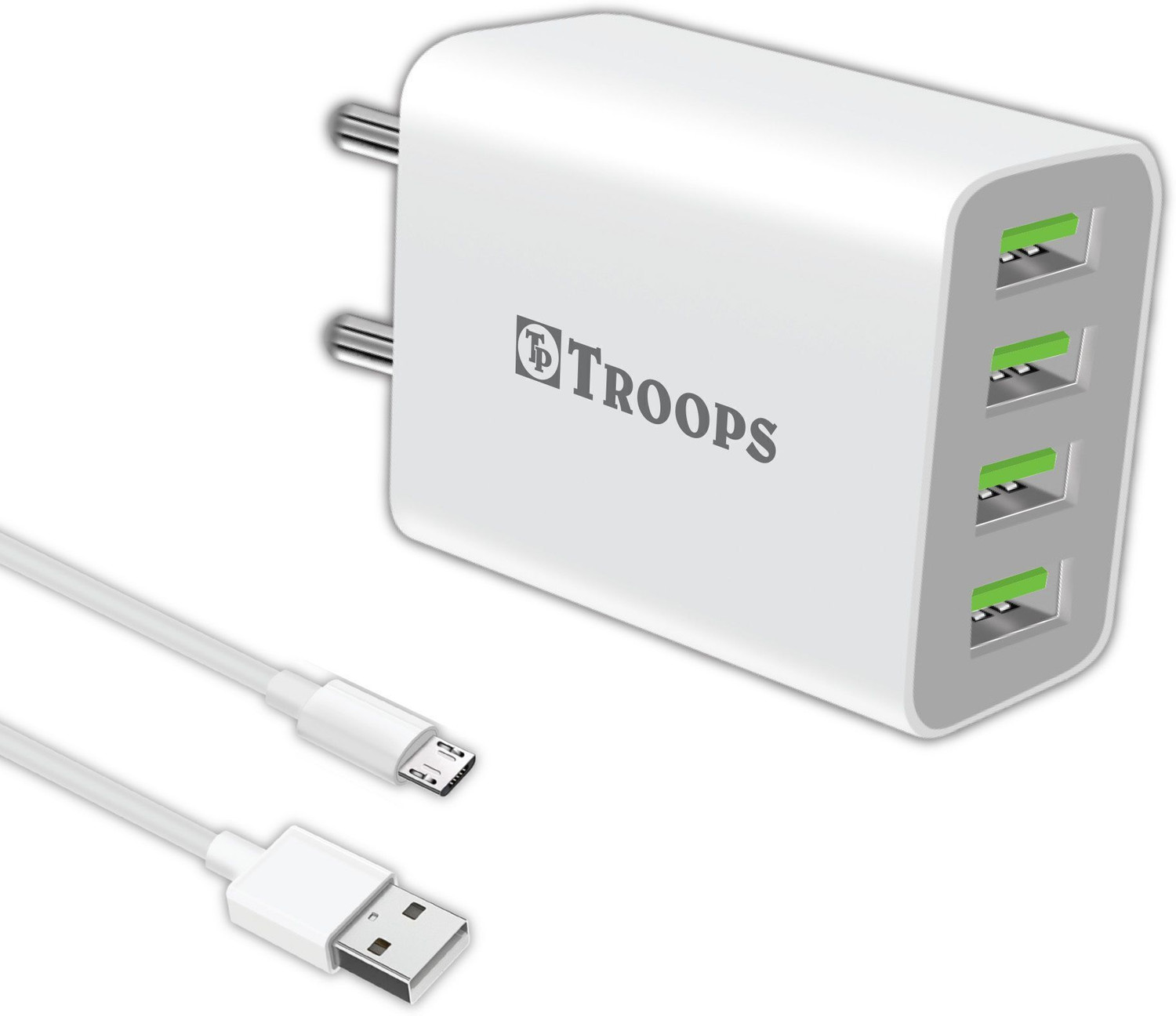 Image of Crovell 96 W Supercharge 1 A Wireless Mobile Charger with Detachable Cable (White)