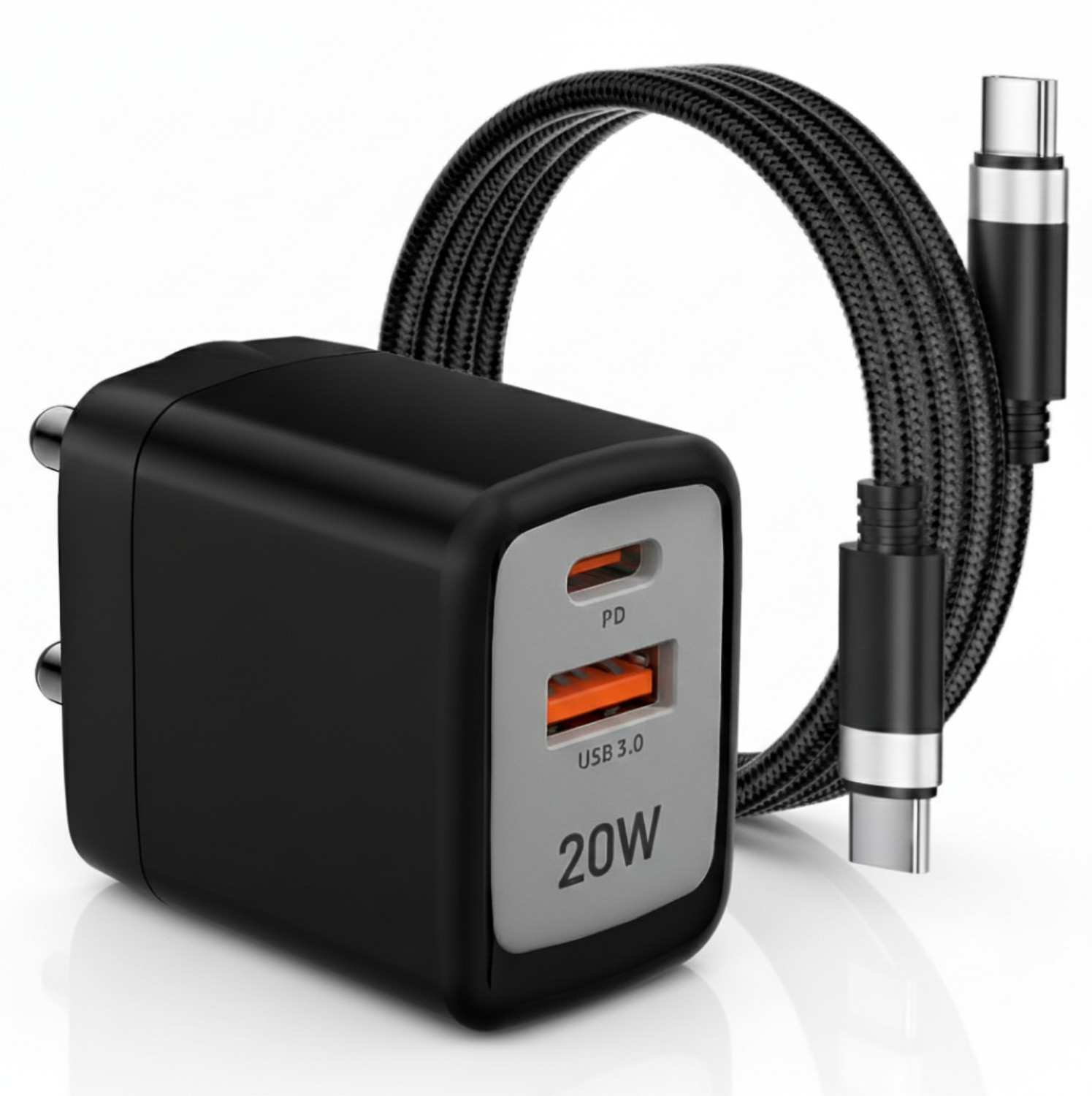 Image of Feetworking 10 W 2.1 A Dual Port Mobile Charger (Multicolor)