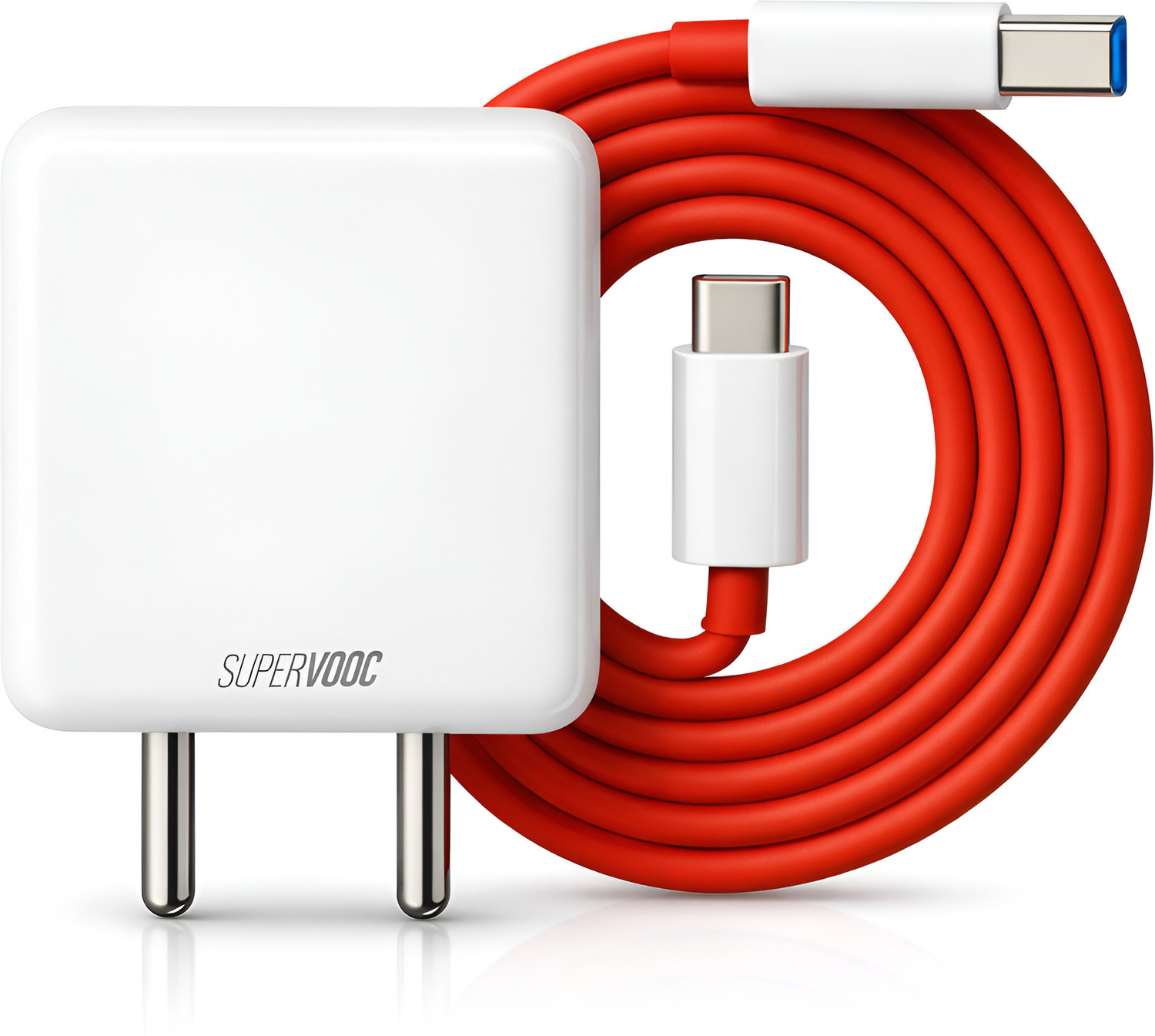 Image of MMAK 80 W SuperVOOC 6 A Wall Charger for Mobile with Detachable Cable (White, Cable Included)