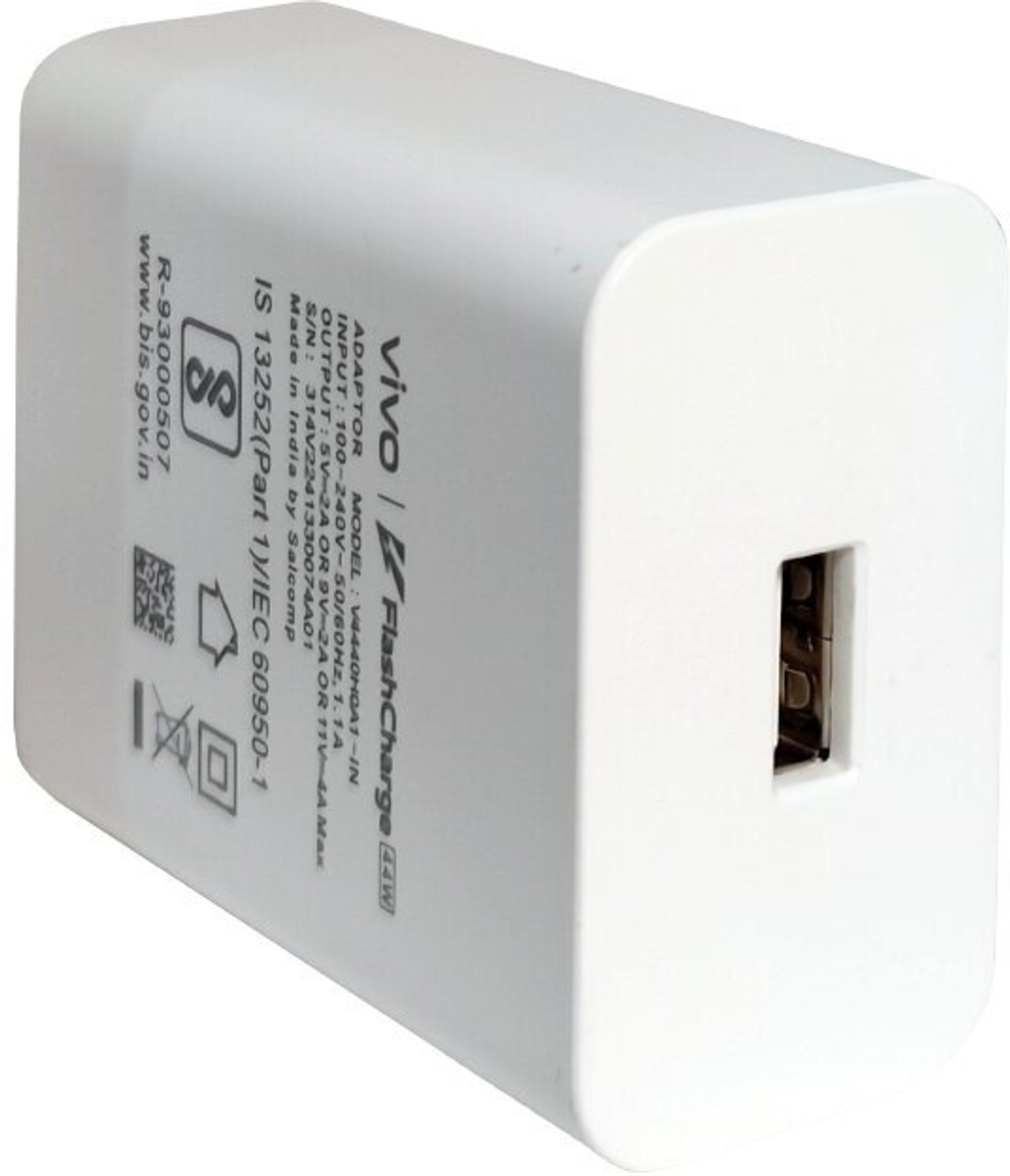 Image of vivo 44 W 10 A Wall Charger for Mobile (White)