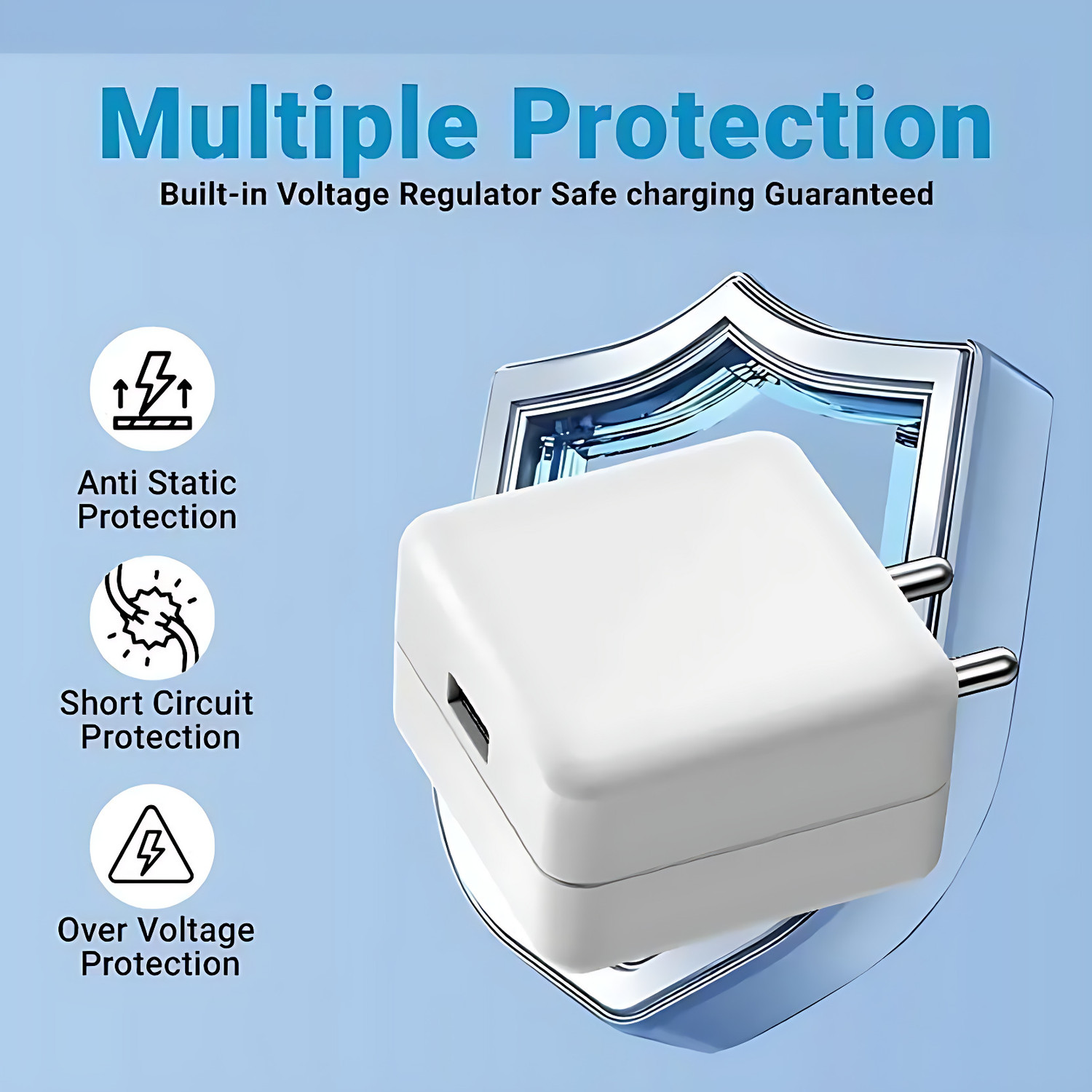 Image of MMAK 80 W SuperVOOC 6 A Wall Charger for Mobile with Detachable Cable (White, Cable Included)