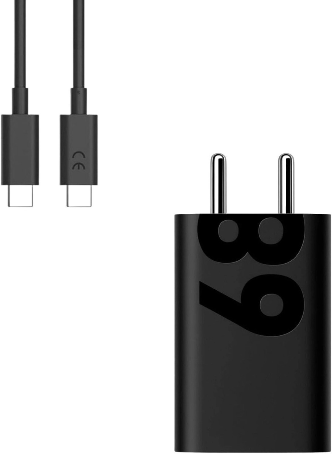 TECHWAQE 68 W Adaptive Fast Charging 6.5 A Wall Charger for Mobile with Detachable Cable