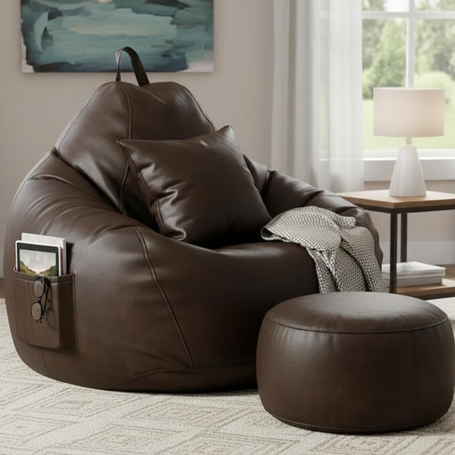 Flipkart Perfect Homes Studio XXXL Faux Leather Bean Bag - Image 1