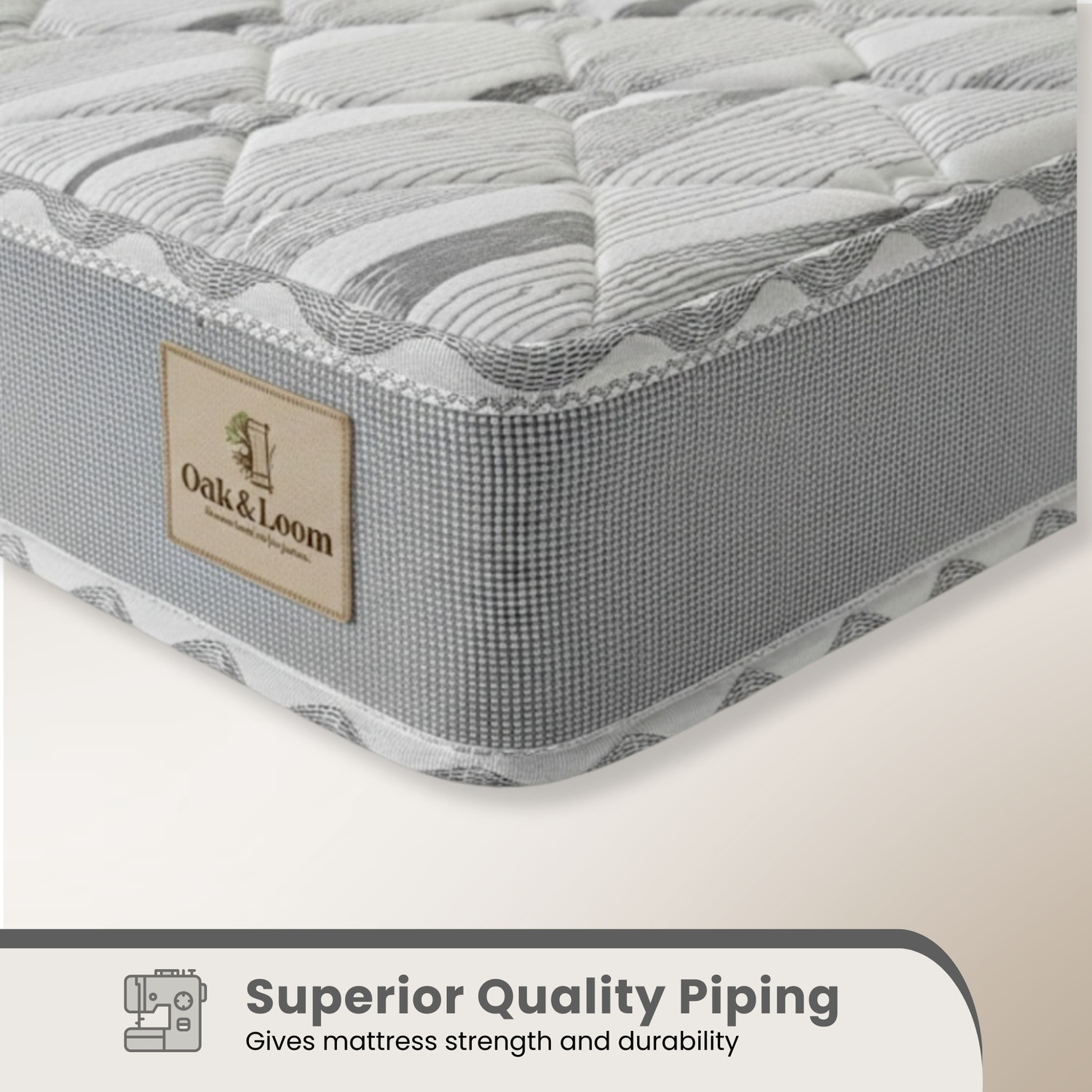 Image of Oak&Loom Comfort Soft Foam | Knitted Fabric 4 inch Single High Density (HD) Foam Mattress (L x W: 72 inch x 36 inch)