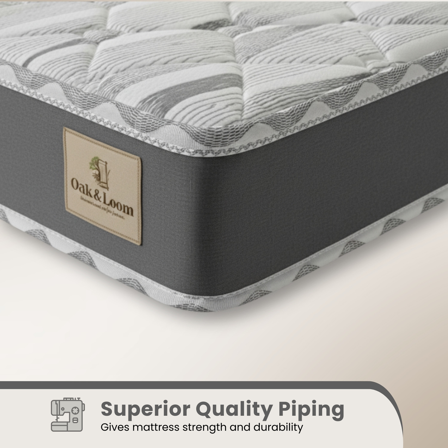 Image of Oak&Loom Comfort Knitted Fabric 4 inch Single EPE Foam Mattress (L x W: 72 inch x 30 inch)