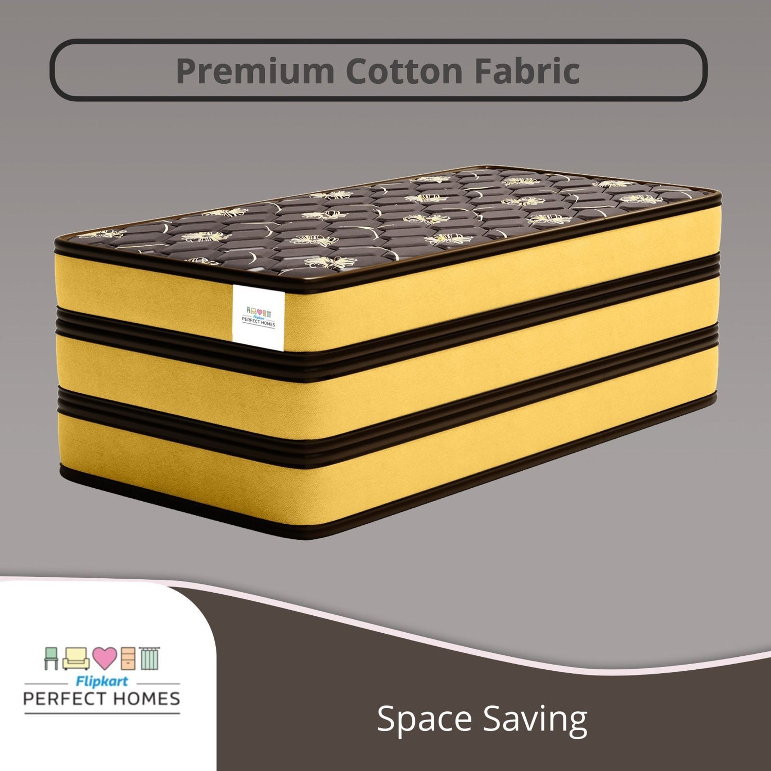 Image of Flipkart Perfect Homes Omaxx - Three Folding /Travel Mattress 4 inch Double PU Foam Mattress (L x W: 72 inch x 48 inch)