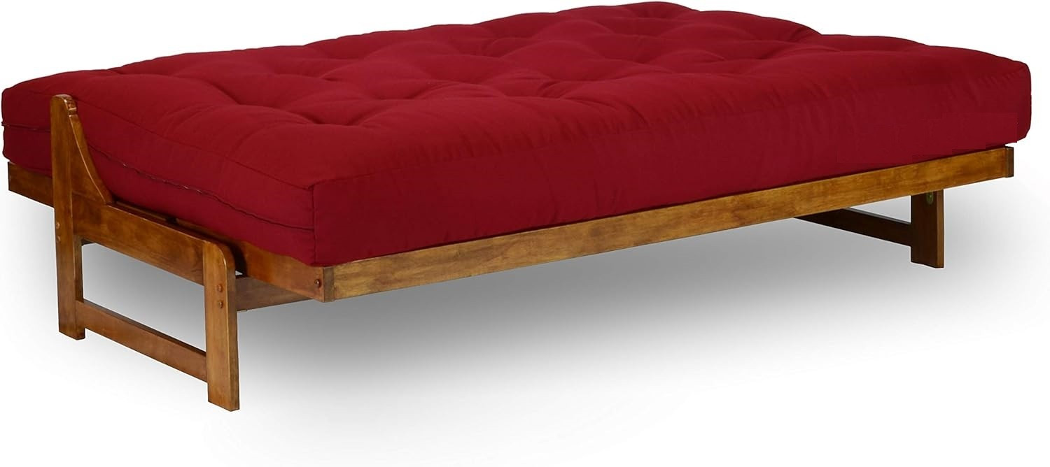 Image of ssb Solid Wood Queen Bed, 80 cm x 150 cm (2.62 ft x 4.92 ft) (Finish Color - brown, Delivery Condition - Pre-assembled)