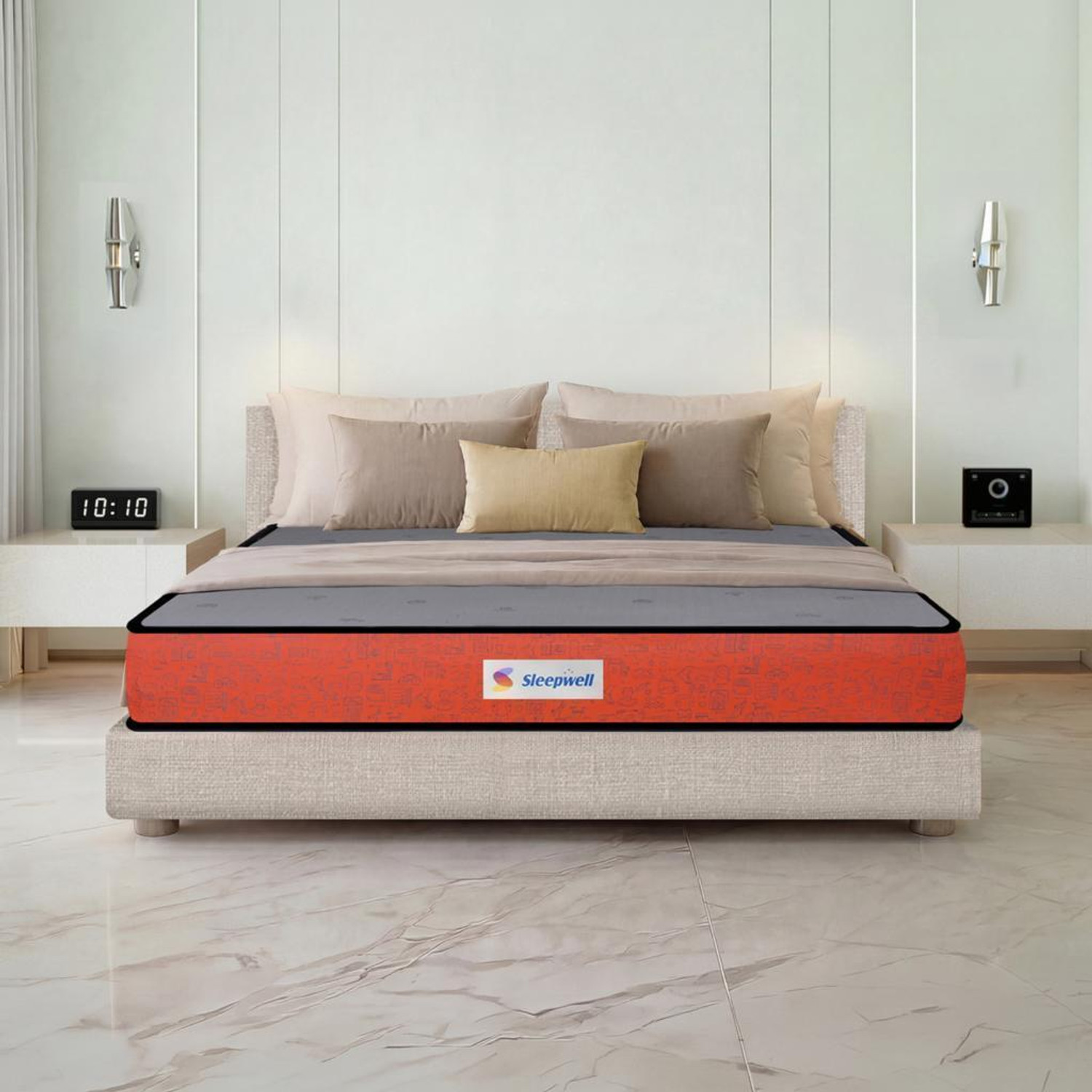 Image of Sleepwell Dual, Reversible, Medium Soft & Firm Resitec Foam, Anti-Microbial Technology 5 inch Single High Resilience (HR) Foam Mattress (L x W: 72 inch x 30 inch)