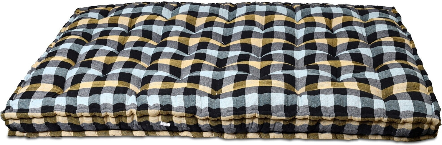 Greatwell 5 inch Yellow Check Cotton Mattress - Image 1