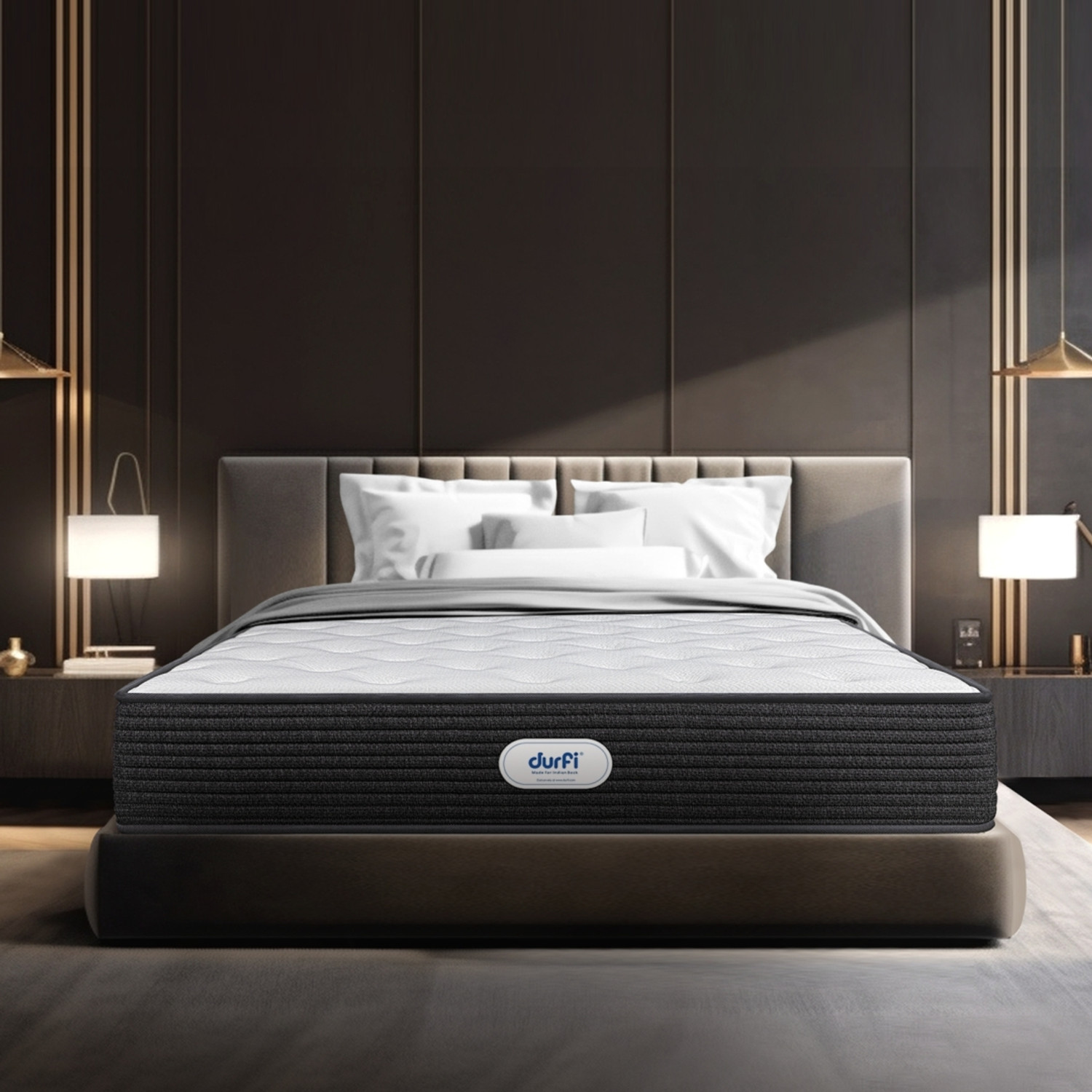 Image of Durfi Ortho Flex Hybrid 8 inch King Pocket Spring Mattress (L x W: 72 inch x 70 inch)