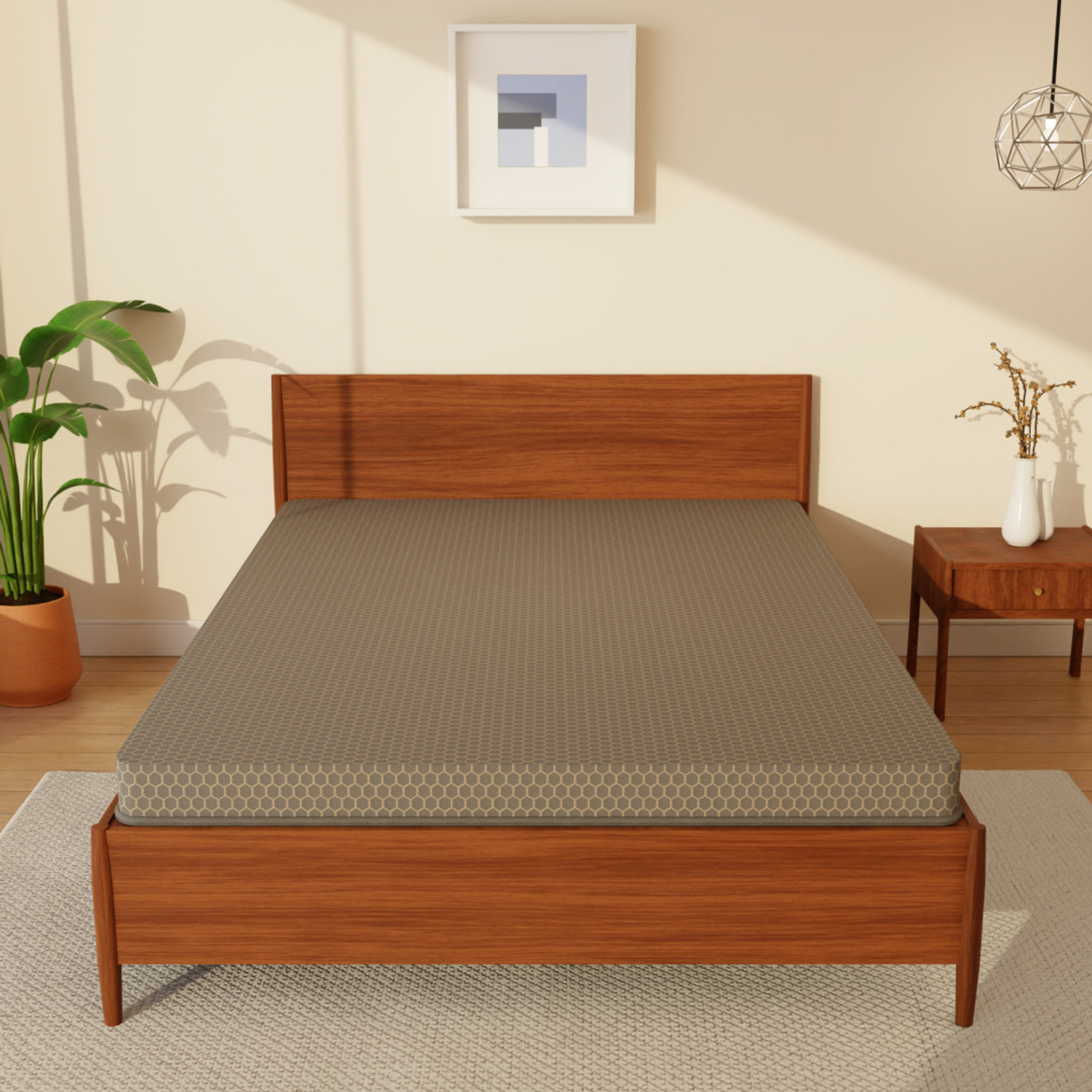 Image of Oak&Loom Comfort Knitted Fabric 4 inch Single EPE Foam Mattress (L x W: 72 inch x 30 inch)