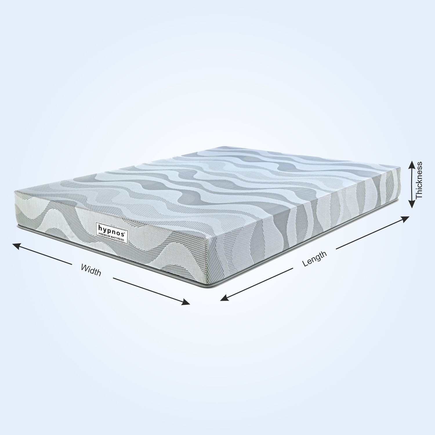 Image of Hypnos Hybrid Eco-Friendly Materials, Breathable Soft Knitted Fabric, Cooling Latex 6 inch Double Latex Foam Mattress (L x W: 84 inch x 48 inch)