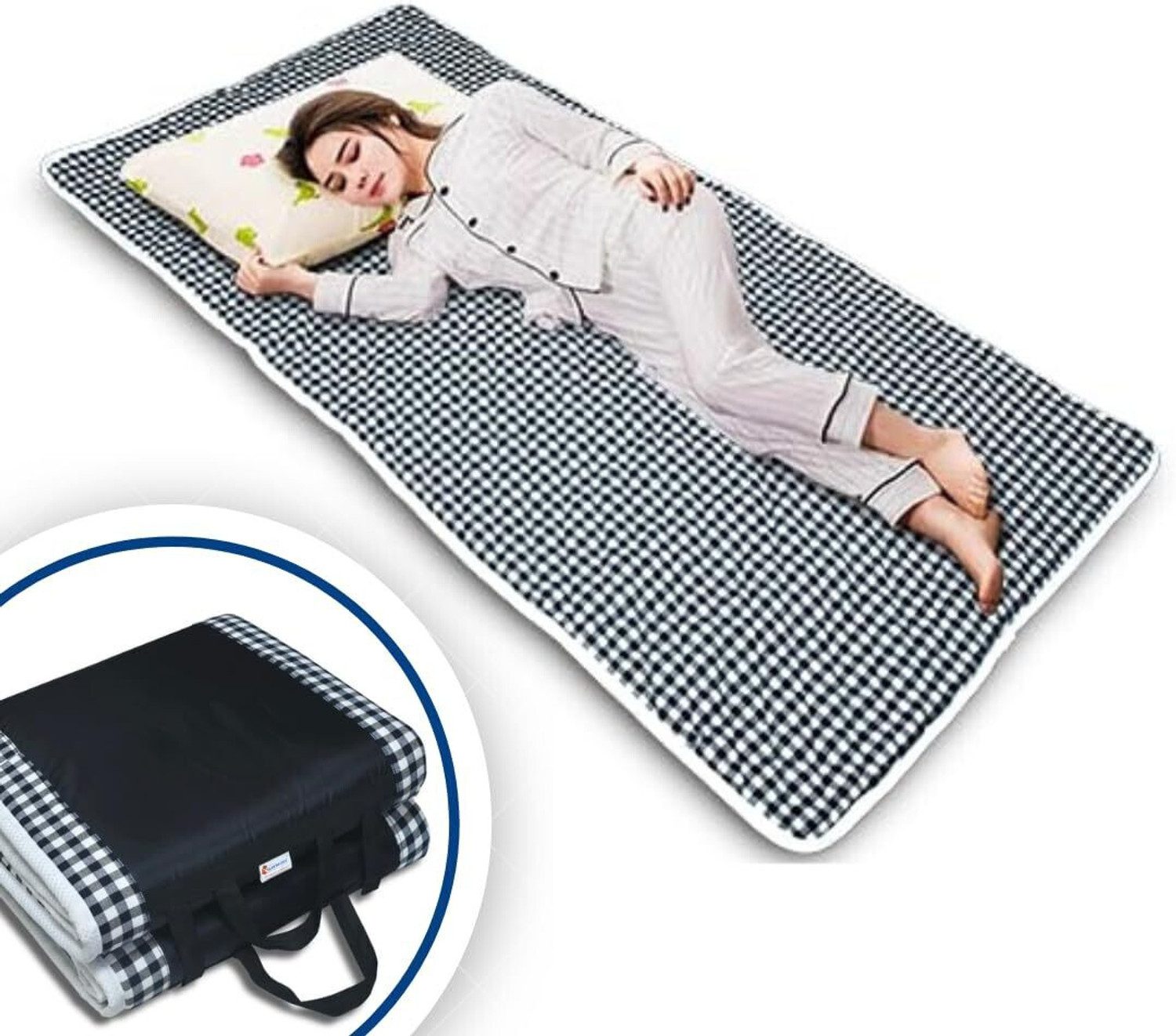 Image of melody EPE Foam Floding 1 inch Double EPE Foam Mattress (L x W: 72 inch x 48 inch)