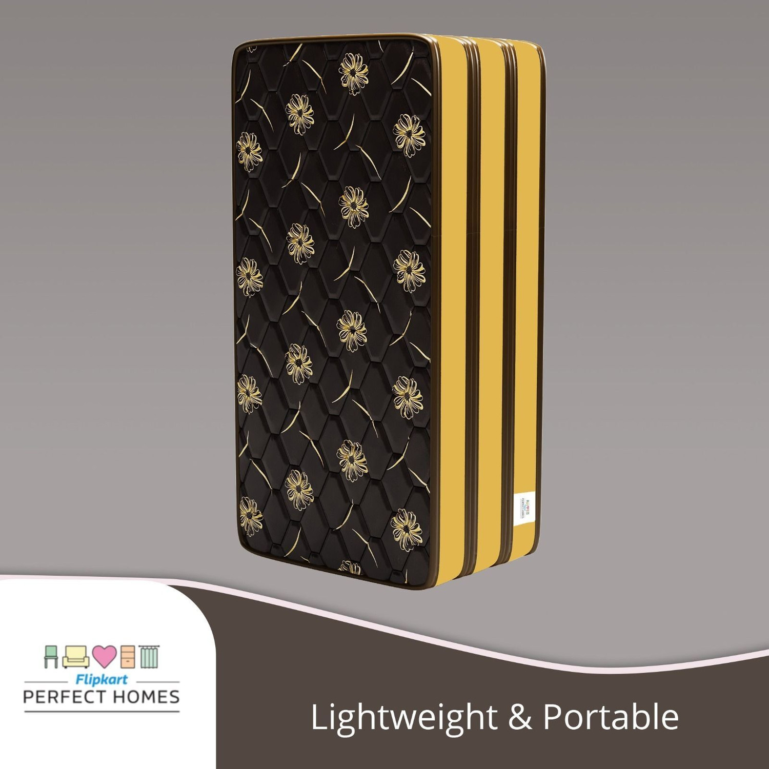 Image of Flipkart Perfect Homes Omaxx - Three Folding /Travel Mattress 4 inch Double PU Foam Mattress (L x W: 72 inch x 48 inch)