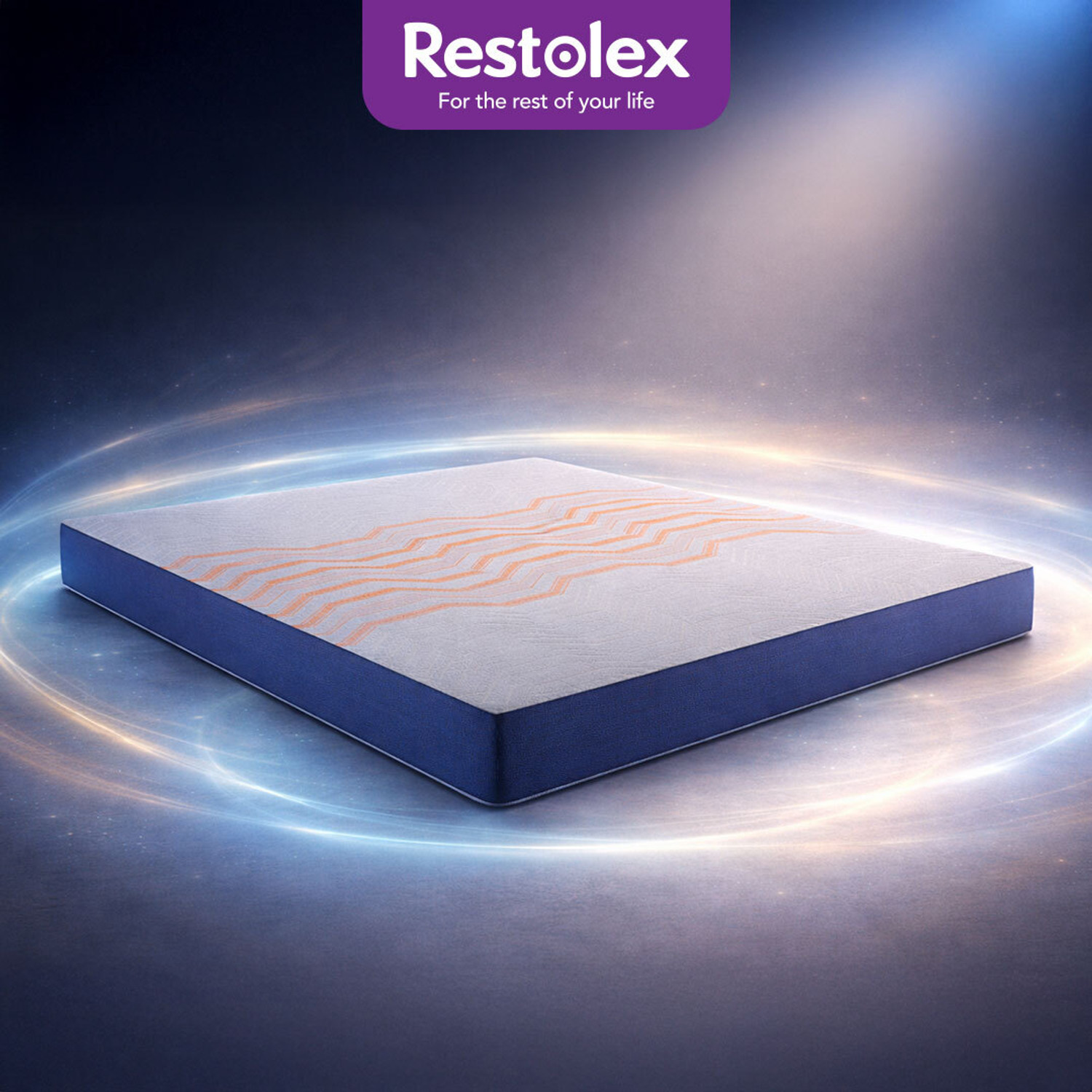 Image of Restolex Anti-Stress 6 inch King Memory Foam Mattress (L x W: 75 inch x 72 inch)