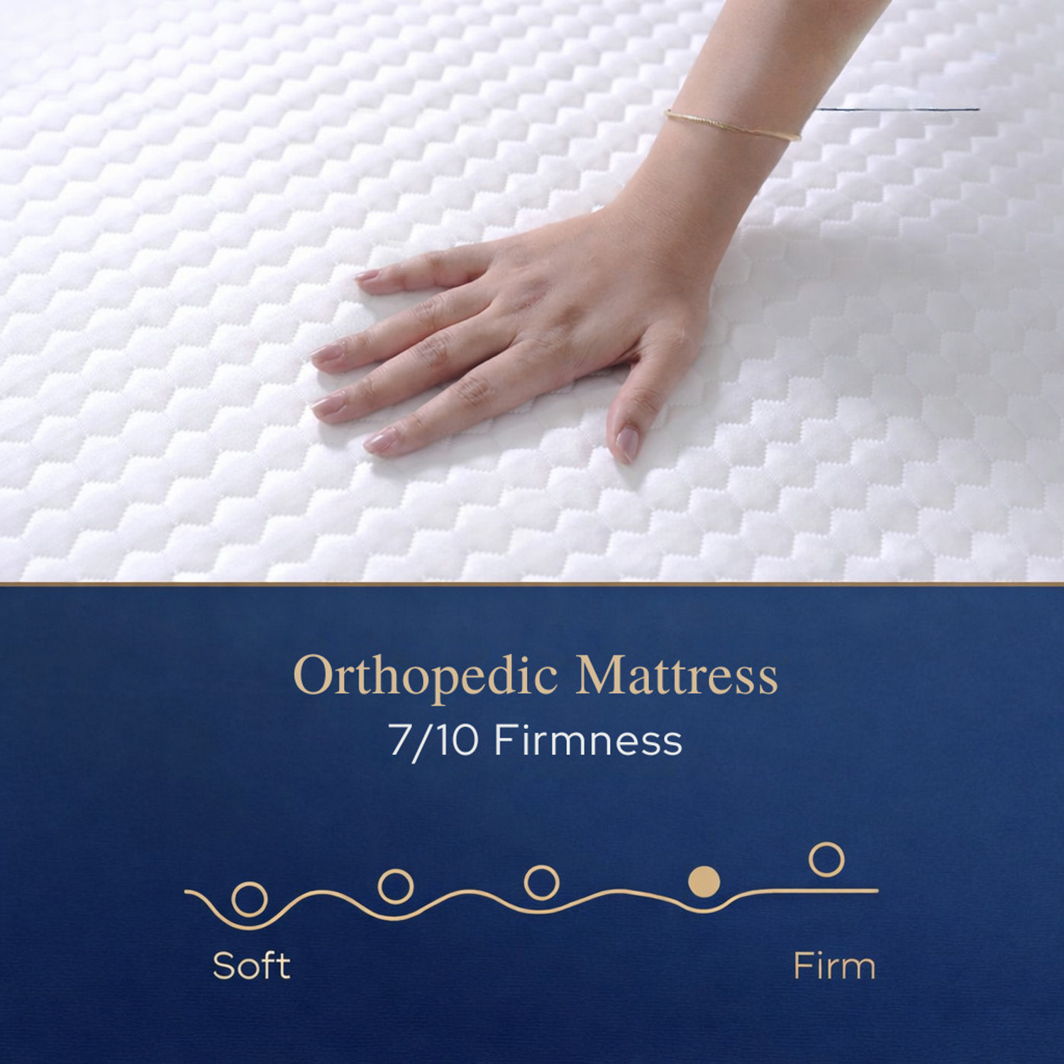 Image of SOFTLINE Hybrid Latex Orthopedic Mattress | Latex Foam Comfort | Spine & Back Support 6 inch Single High Density (HD) Foam Mattress (L x W: 75 inch x 72 inch)