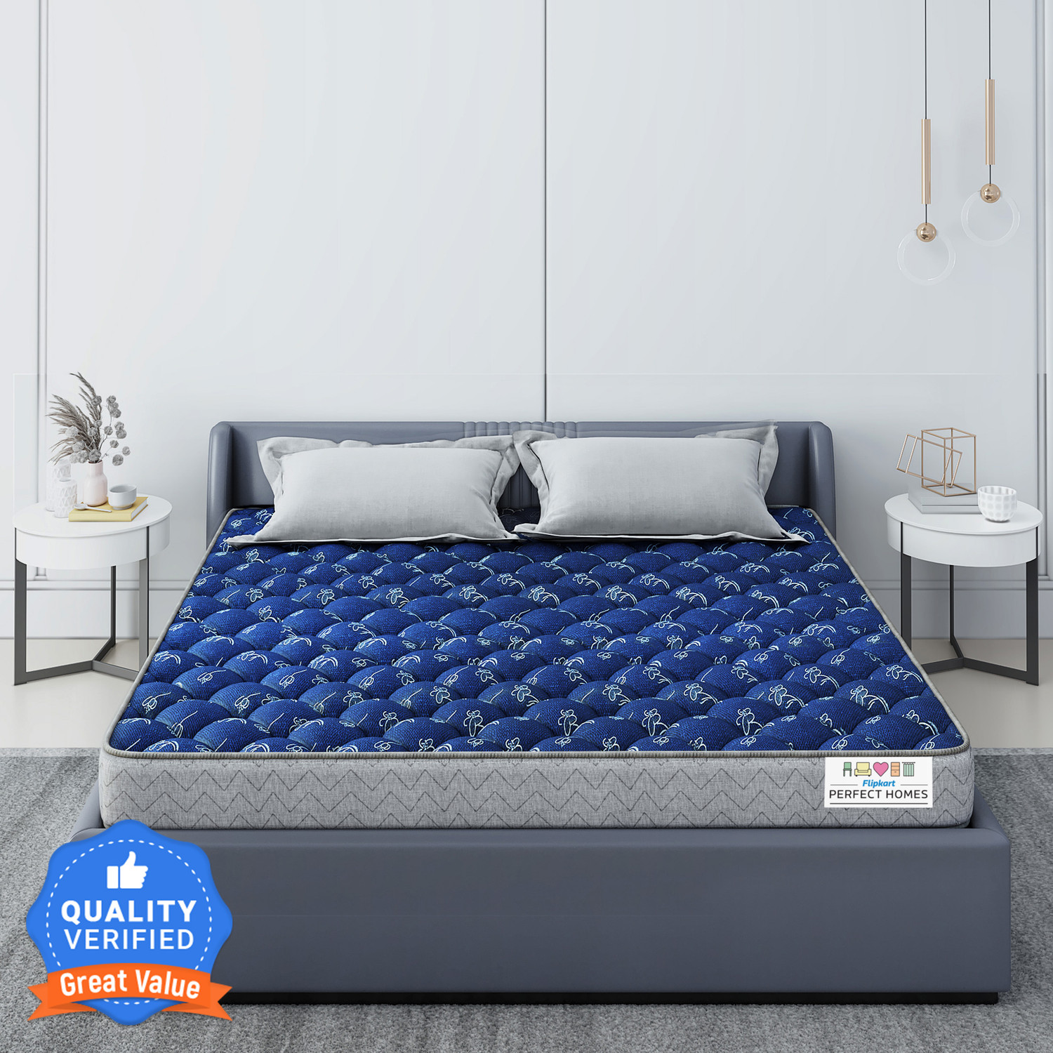 Image of Durfi Ortho Flex Hybrid 8 inch King Pocket Spring Mattress (L x W: 72 inch x 70 inch)