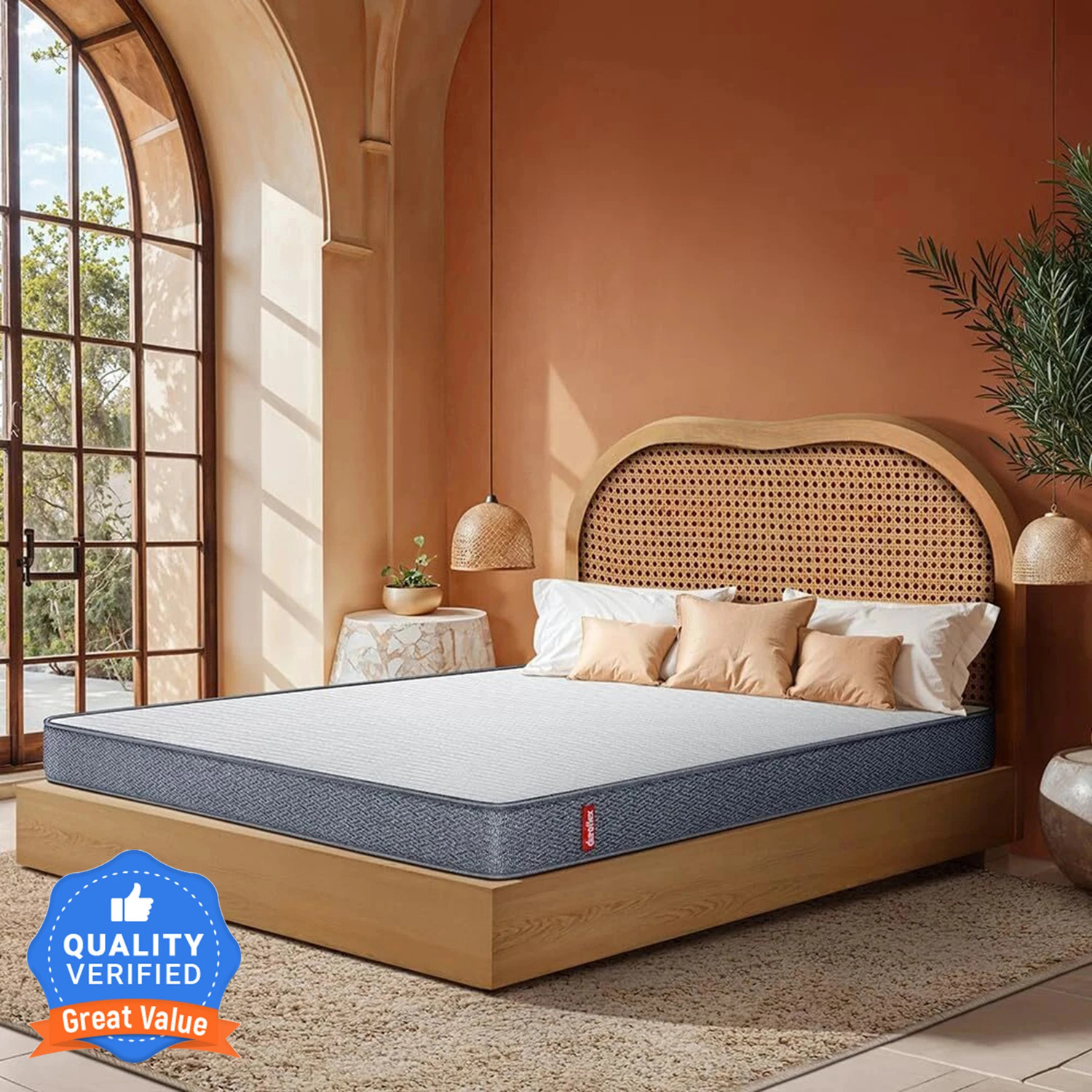 Duroflex LiveIn 2 in 1 Reversible 6 inch King Foam Mattress - Image 1