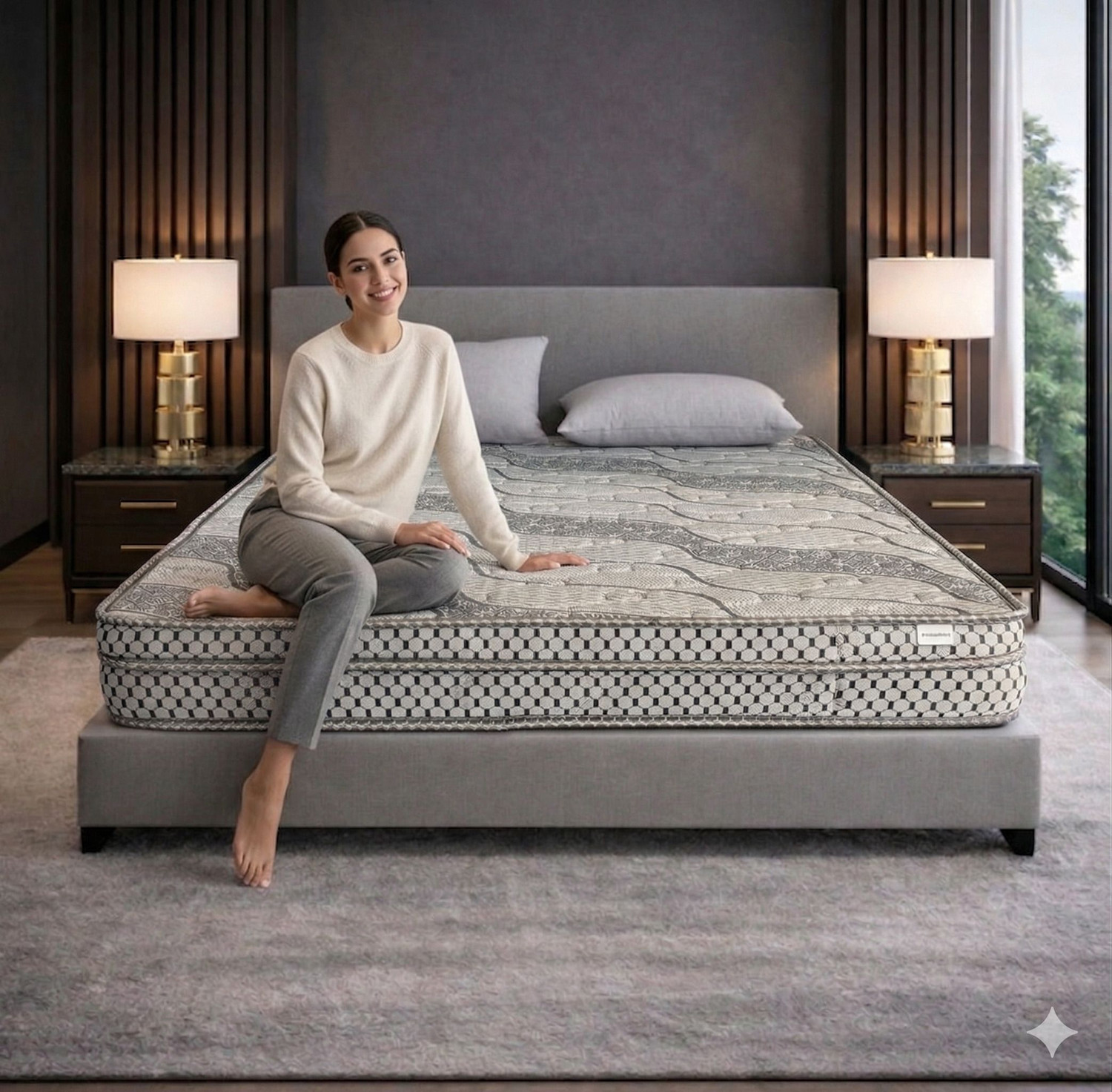 Image of Oak&Loom Comfort Knitted Fabric 4 inch Single EPE Foam Mattress (L x W: 72 inch x 30 inch)