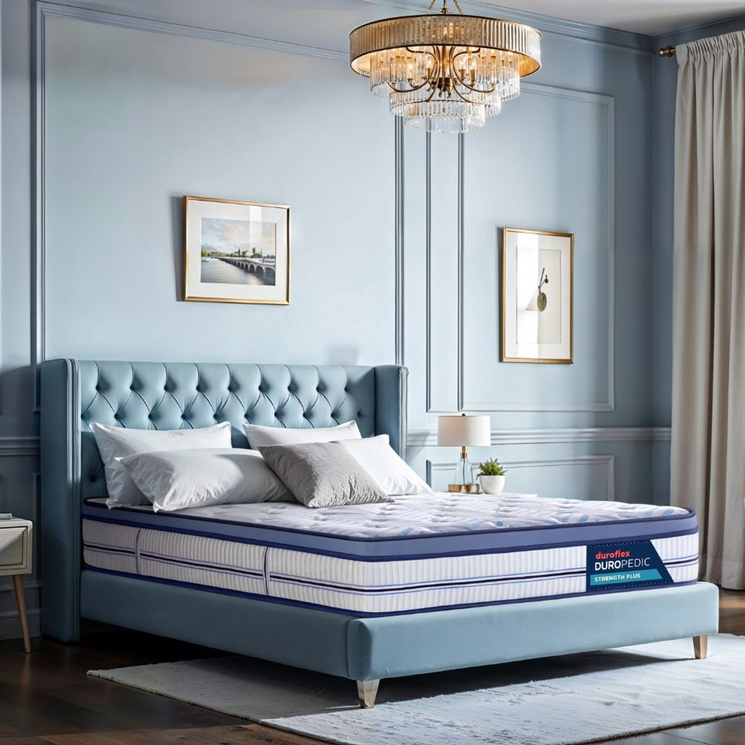 Image of DUROFLEX Strength Plus Duropedic with Doctor Recommended, 5 Zone Dual Density Orthopedic 6 + 2 inch King Coir Mattress (L x W: 72 inch x 70 inch)
