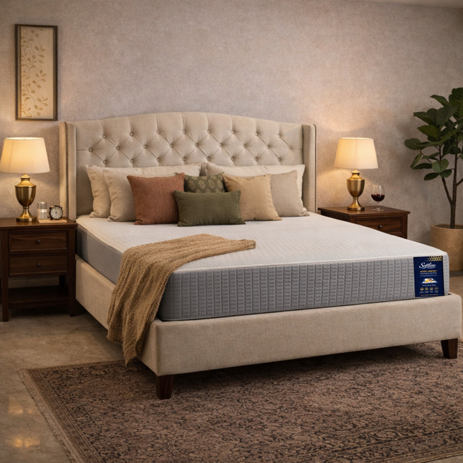 Image of Oak&Loom Comfort Knitted Fabric 4 inch Single EPE Foam Mattress (L x W: 72 inch x 30 inch)