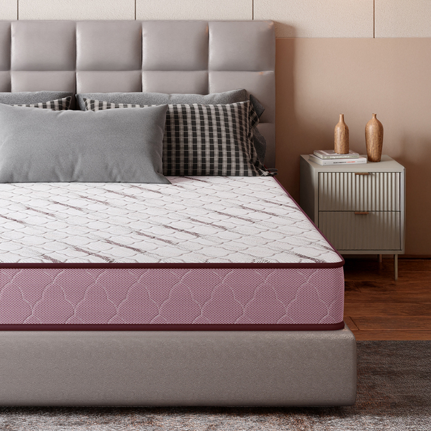 Image of Hypnos Hybrid Eco-Friendly Materials, Breathable Soft Knitted Fabric, Cooling Latex 6 inch Double Latex Foam Mattress (L x W: 84 inch x 48 inch)