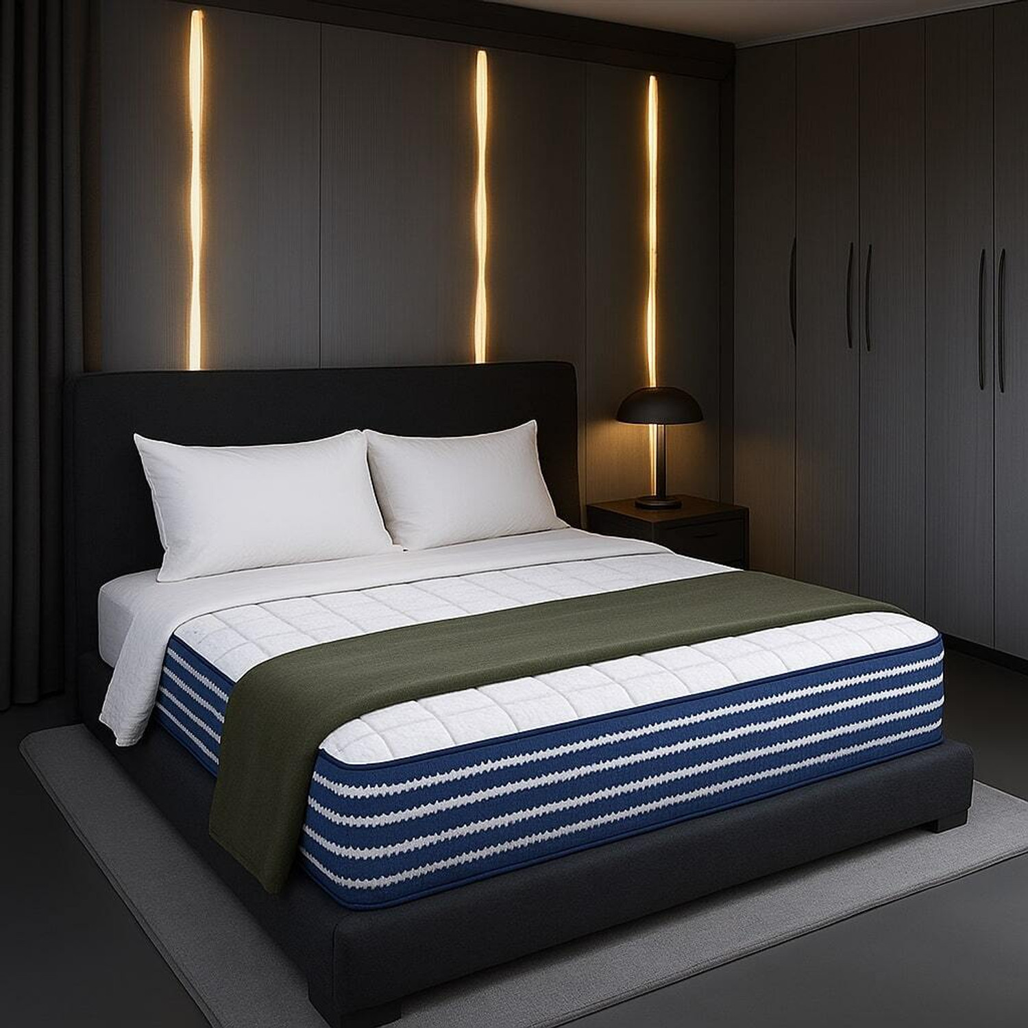 Image of Durfi Ortho Flex Hybrid 6 inch King Pocket Spring Mattress (L x W: 75 inch x 78 inch)