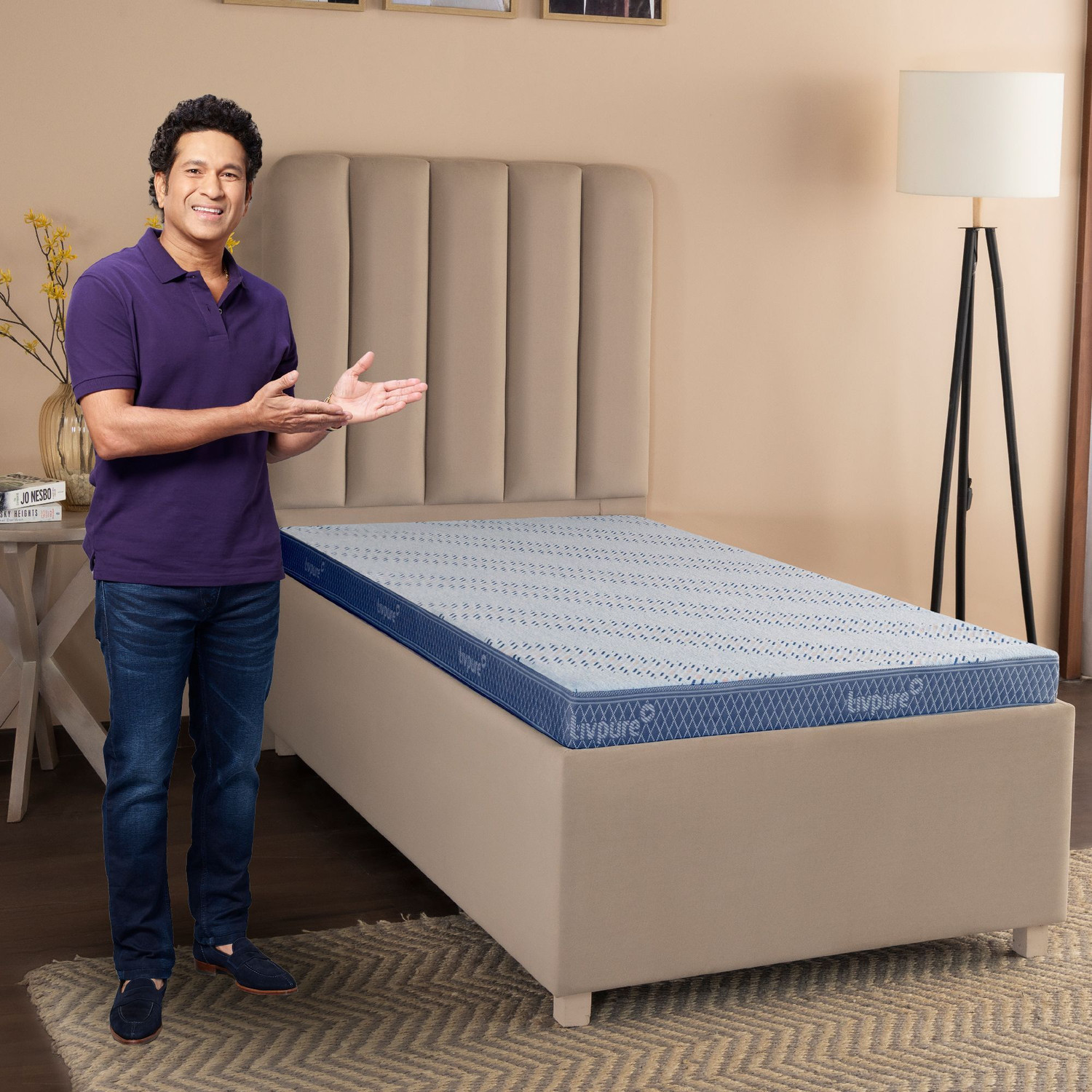 Image of Oak&Loom Comfort Knitted Fabric 4 inch Single EPE Foam Mattress (L x W: 72 inch x 30 inch)