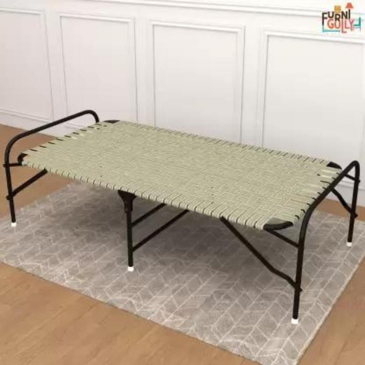 Image of BUYMORE NEW DESIGN BED 3X6 Metal Single Bed, 182 cm x 76 cm (5.97 ft x 2.49 ft) (Finish Color - POWDER COATED, Delivery Condition - DIY(Do-It-Yourself))