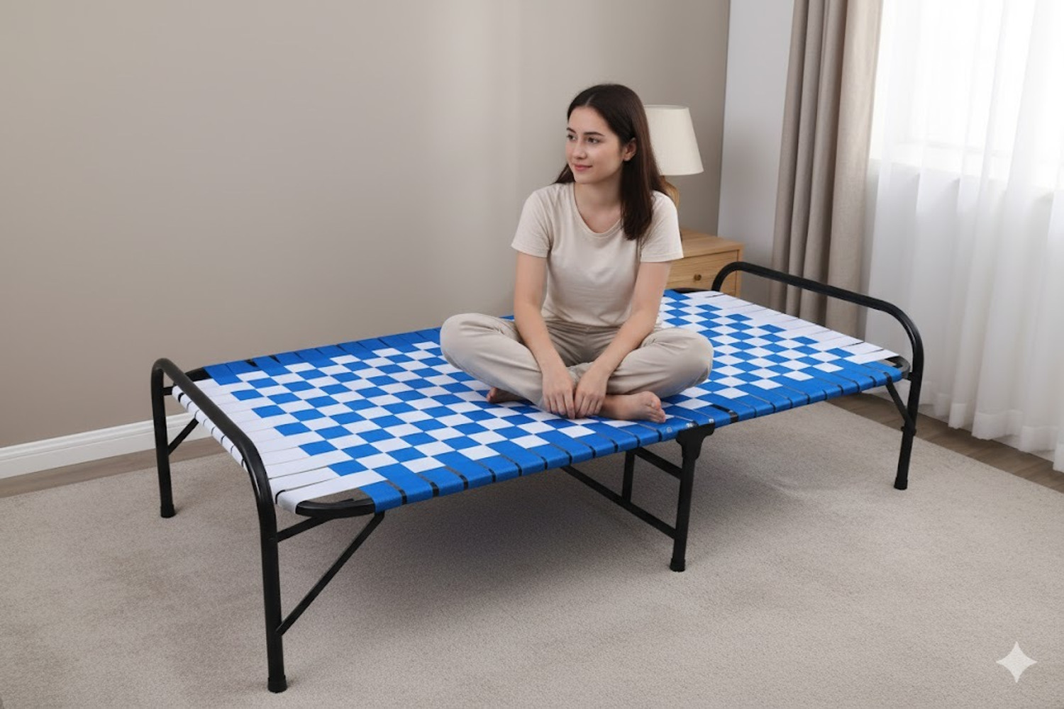 Image of BUYMORE NEW DESIGN BED 3X6 Metal Single Bed, 182 cm x 76 cm (5.97 ft x 2.49 ft) (Finish Color - POWDER COATED, Delivery Condition - DIY(Do-It-Yourself))