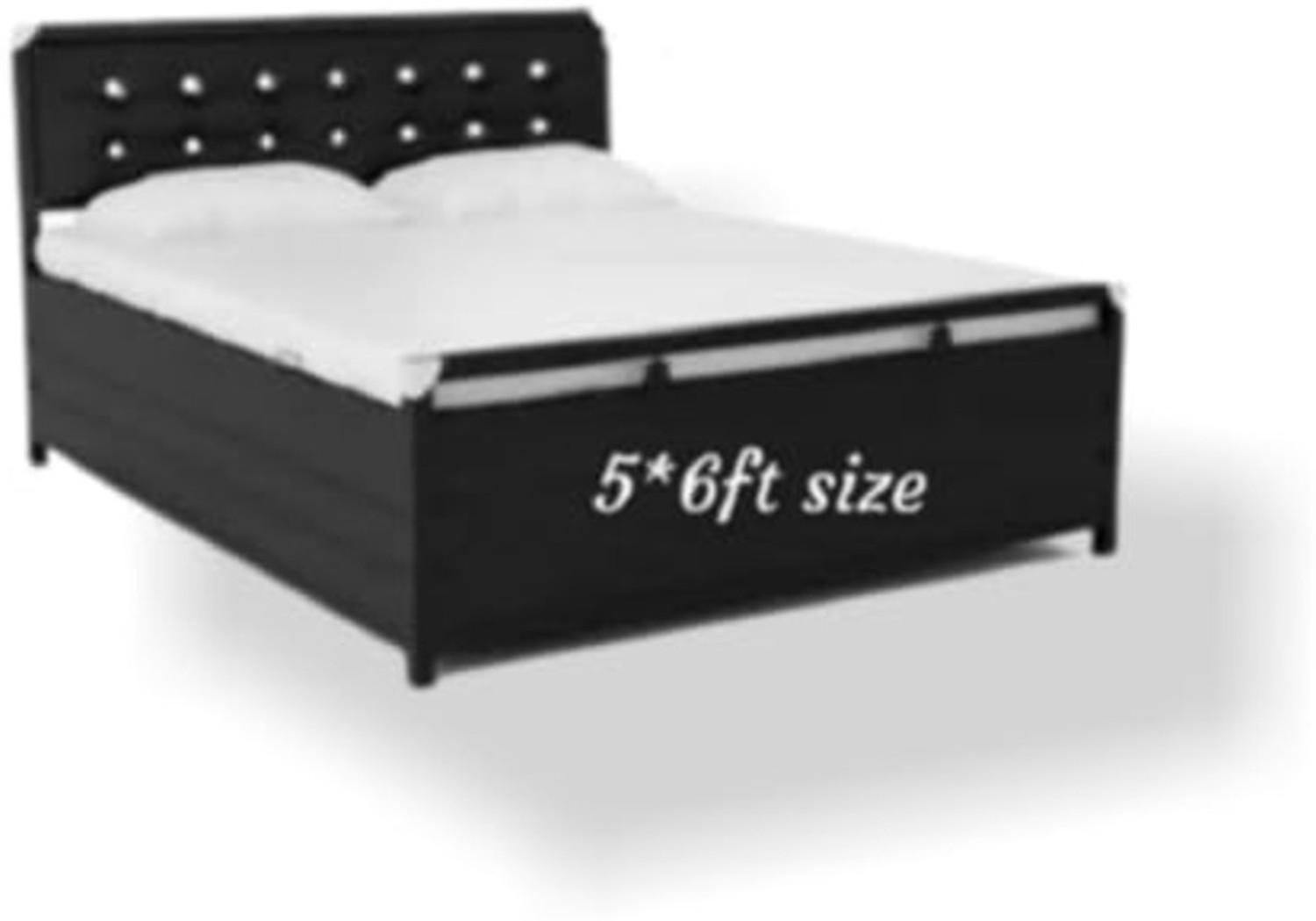 Image of Woodmoover Ultra King Size Elegant Metal Bed with | Wrought Iron Metal Hydraulic Bed Metal King Hydraulic Bed, 190 cm x 152 cm (6.23 ft x 4.99 ft) (Finish Color - Brown, Delivery Condition - Knock Down)