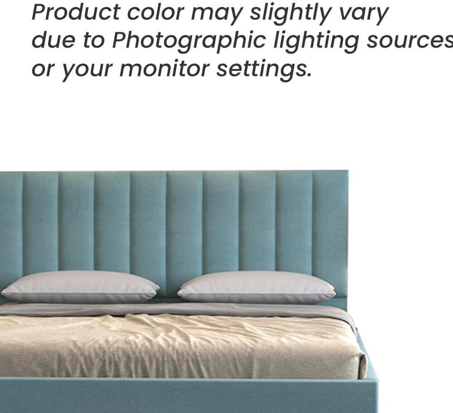 Image of Worldwood Low Height King Size Bed Without Storage | Wooden Double Bed | Solid Wood King Bed, 208 cm x 187 cm (6.82 ft x 6.14 ft) (Finish Color - Cyan, Delivery Condition - DIY(Do-It-Yourself))
