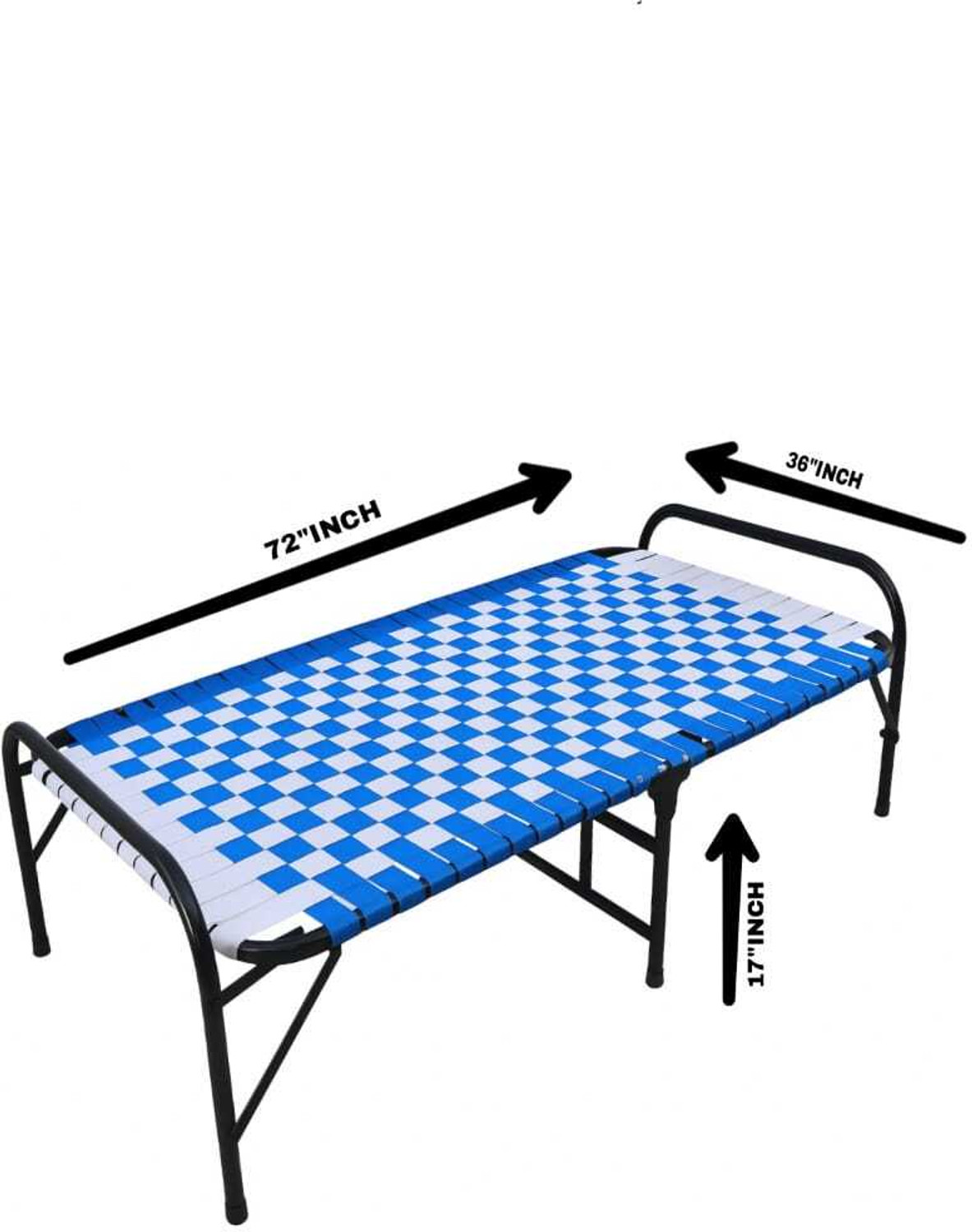 Image of BUYMORE NEW DESIGN BED 3X6 Metal Single Bed, 182 cm x 76 cm (5.97 ft x 2.49 ft) (Finish Color - POWDER COATED, Delivery Condition - DIY(Do-It-Yourself))