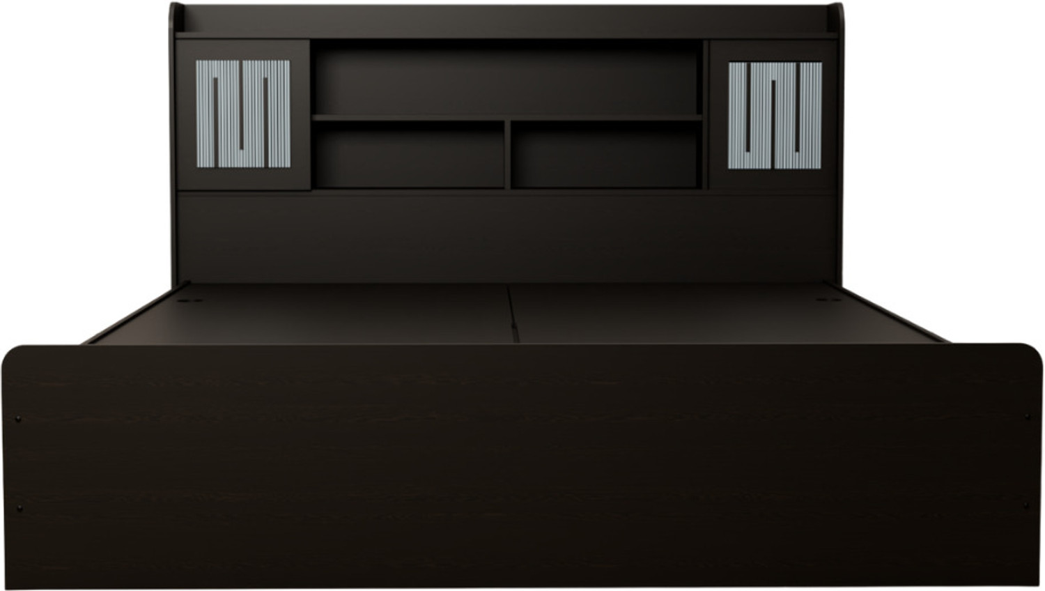 Image of neuspace Amber King Size Bed with Headboard & Box Storage Engineered Wood | Engineered Wood King Box Bed, 221 cm x 194 cm (7.25 ft x 6.36 ft) (Finish Color - Wenge Polycarbonate, Delivery Condition - Knock Down)