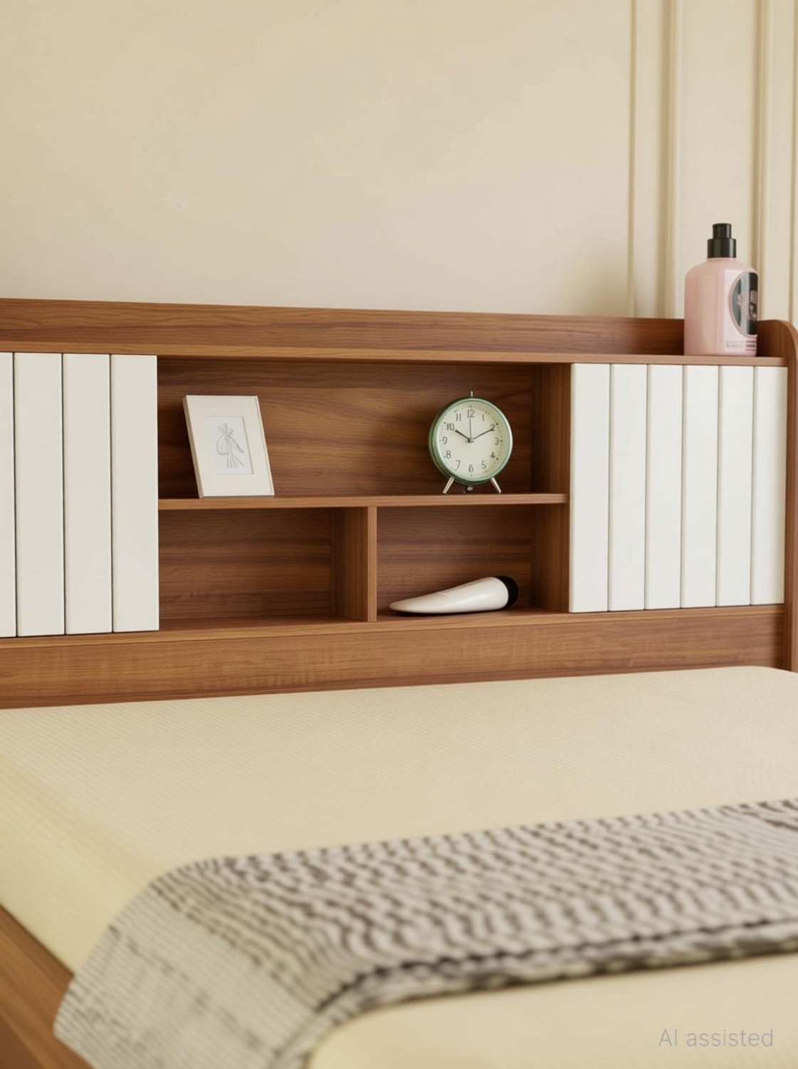 Image of neuspace Amber King Size Bed with Headboard & Box Storage Engineered Wood | Engineered Wood King Box Bed, 221 cm x 194 cm (7.25 ft x 6.36 ft) (Finish Color - Wenge Polycarbonate, Delivery Condition - Knock Down)