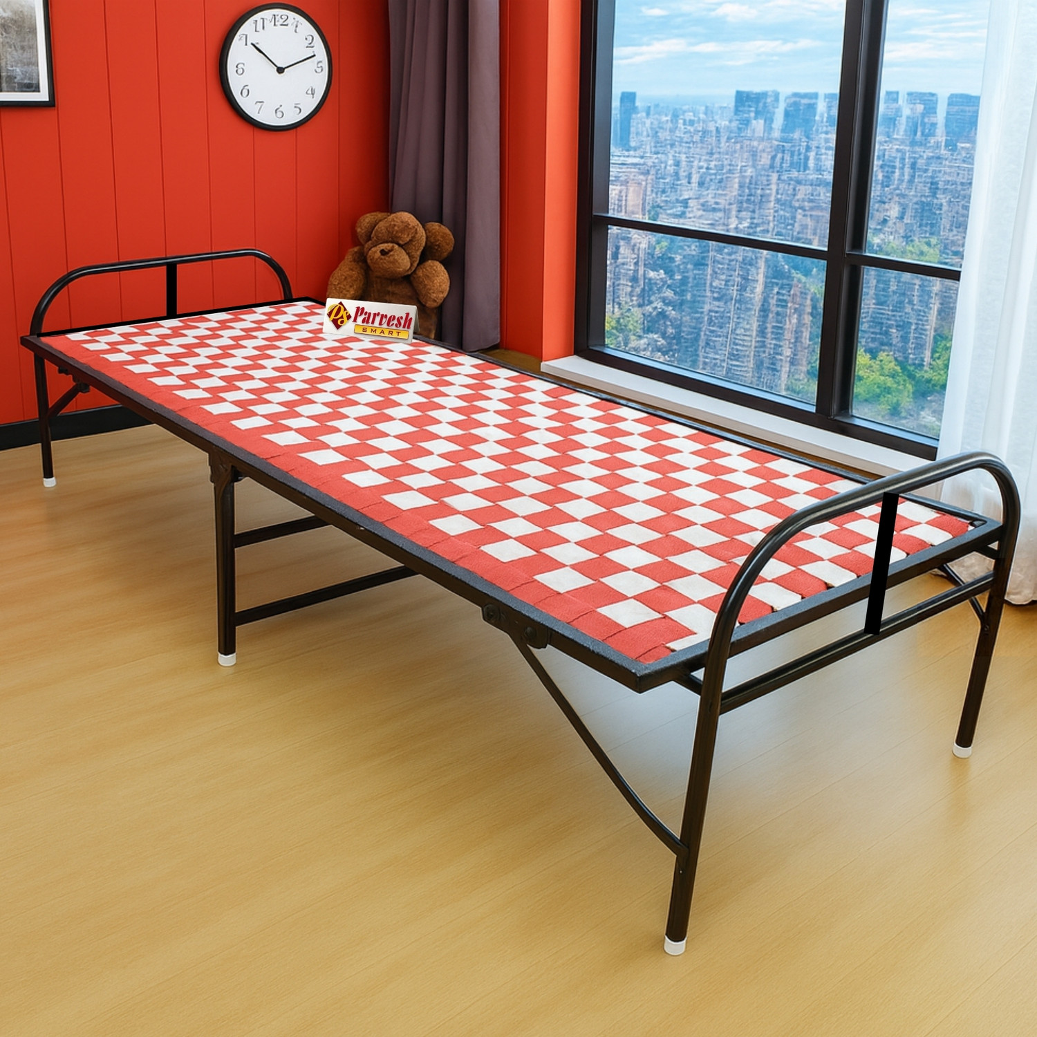 Image of BUYMORE NEW DESIGN BED 3X6 Metal Single Bed, 182 cm x 76 cm (5.97 ft x 2.49 ft) (Finish Color - POWDER COATED, Delivery Condition - DIY(Do-It-Yourself))