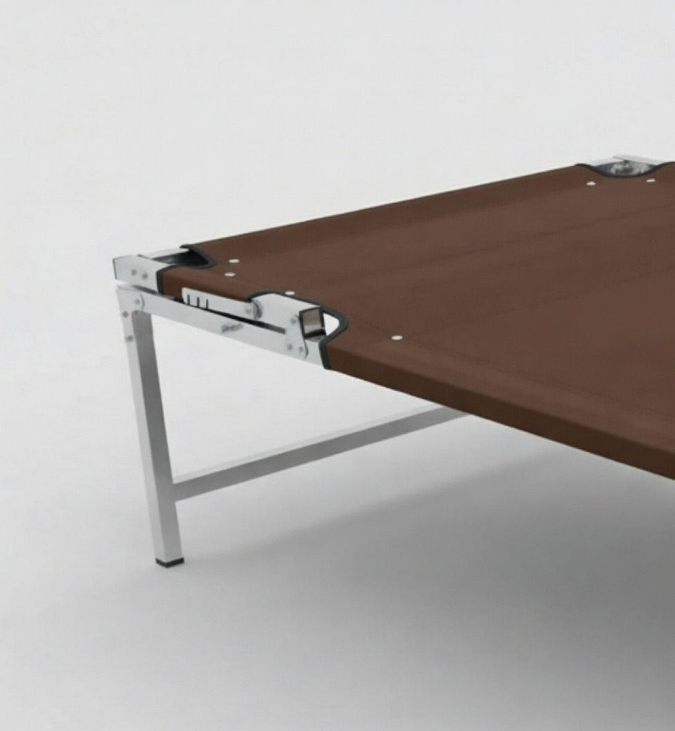 Image of Jay Khodiyar Steel 00 Metal Single Bed, 76 cm x 180 cm (2.49 ft x 5.91 ft) (Finish Color - brown, Delivery Condition - Pre-assembled)
