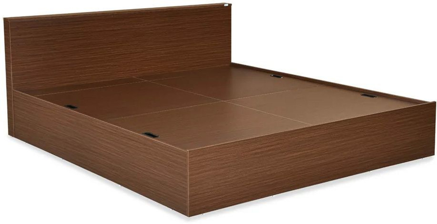 Image of Nilkamal Arthur Plus with Storage Engineered Wood King Box Bed, 211.5 cm x 188 cm (6.94 ft x 6.17 ft) (Finish Color - Legno Oak Dark, Delivery Condition - Knock Down)