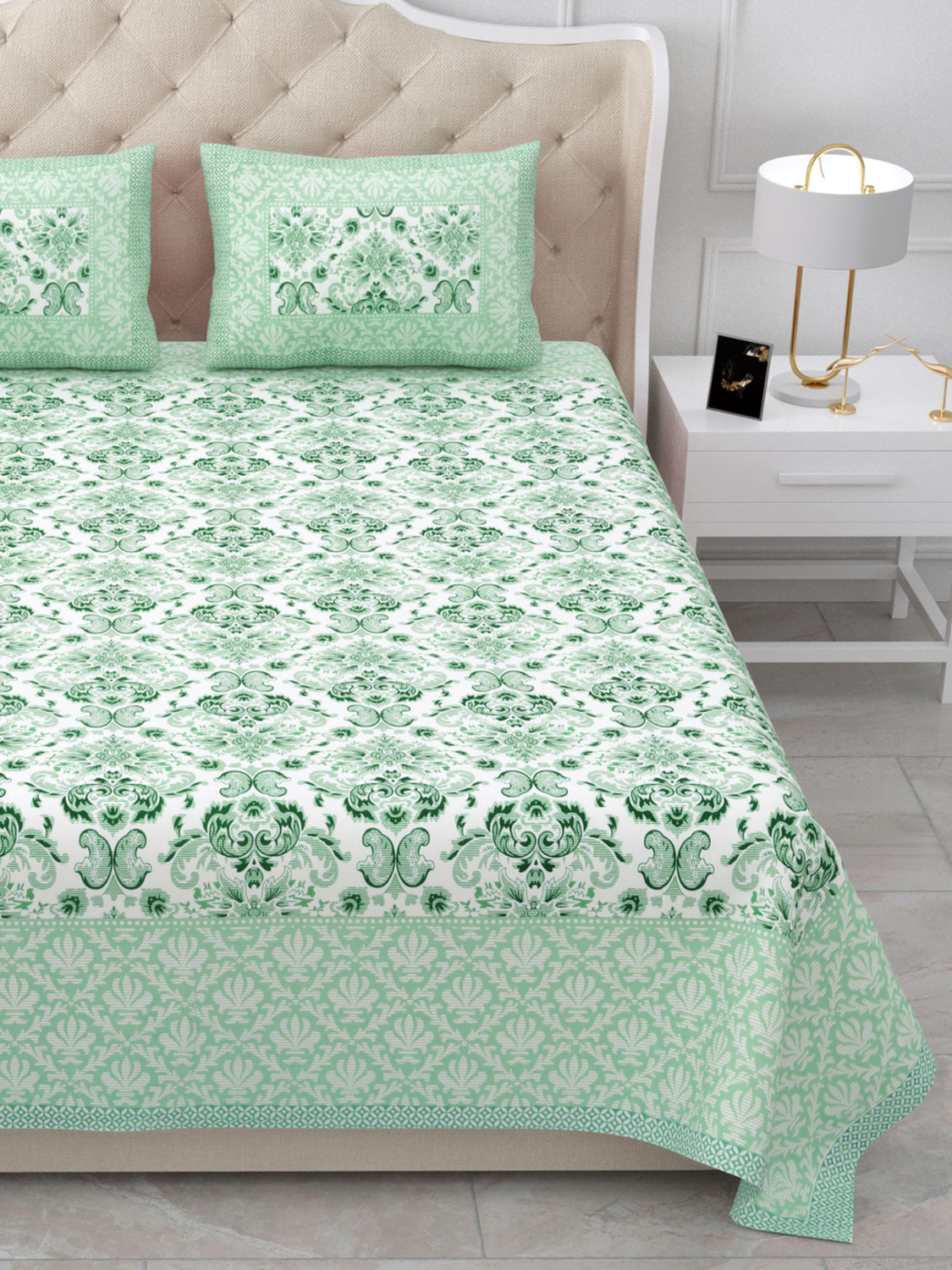 Image of ALAFICER Cotton Double Bedsheet (Pack of 1, MULTI540)
