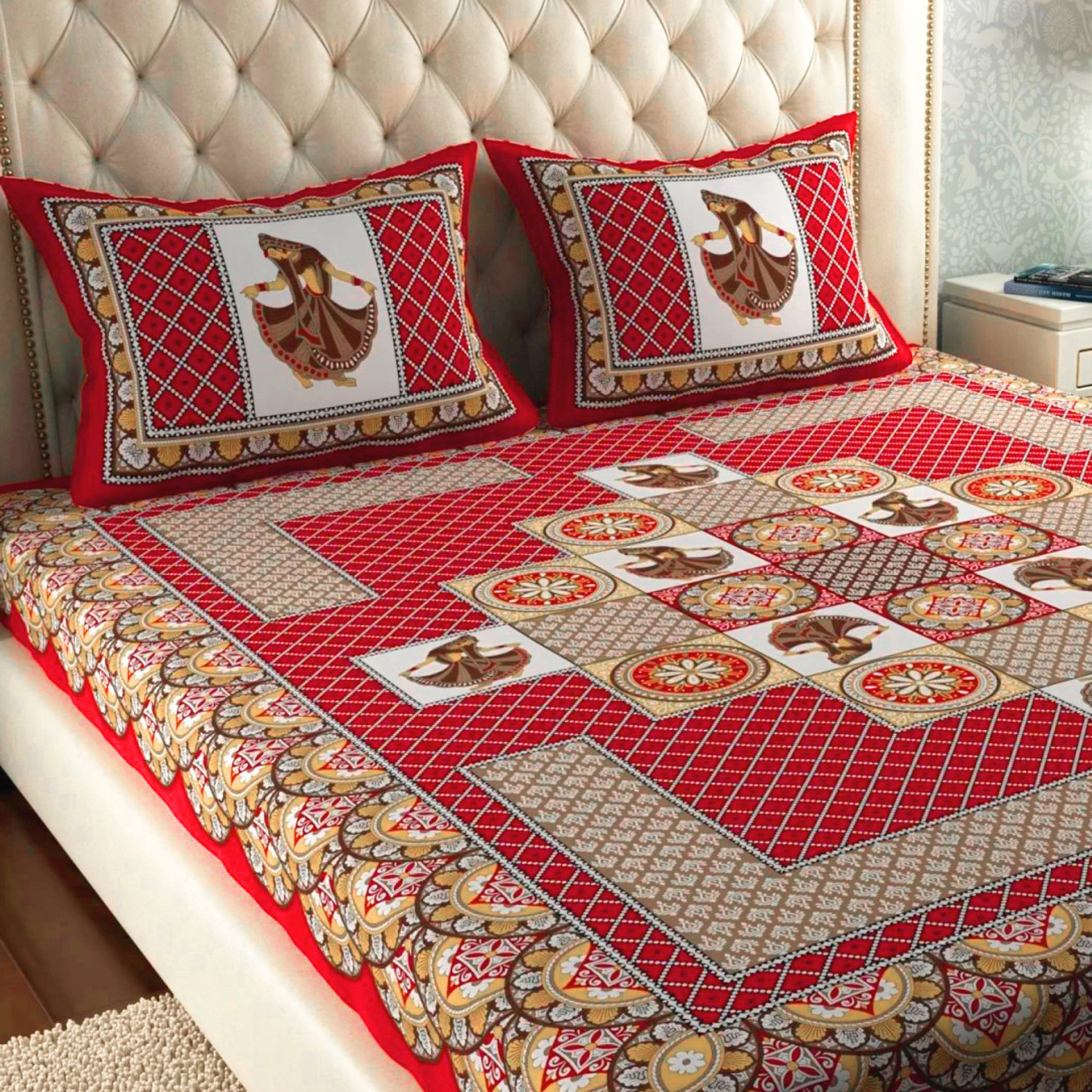 Leo Creation Cotton Double Bed Spread - Image 1