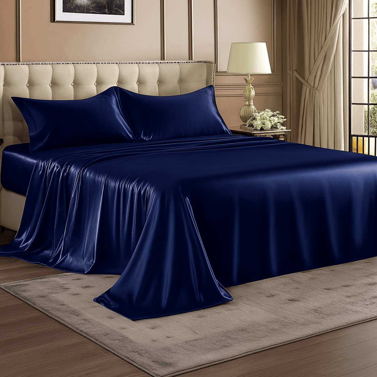 Image of elanorhomes Cotton King Flat 240 TC Printed 1 Bedsheet with 2 Pillow Covers (Flying Petals)